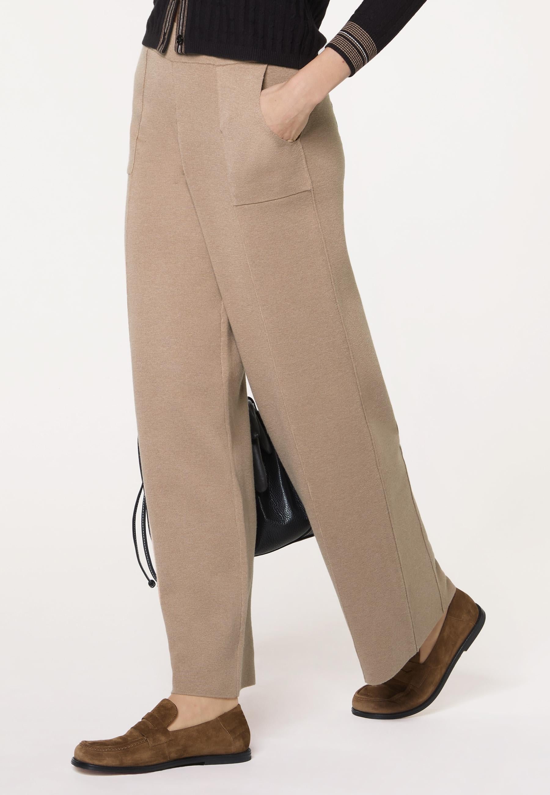 Wide-leg knit pants RODIER Brown