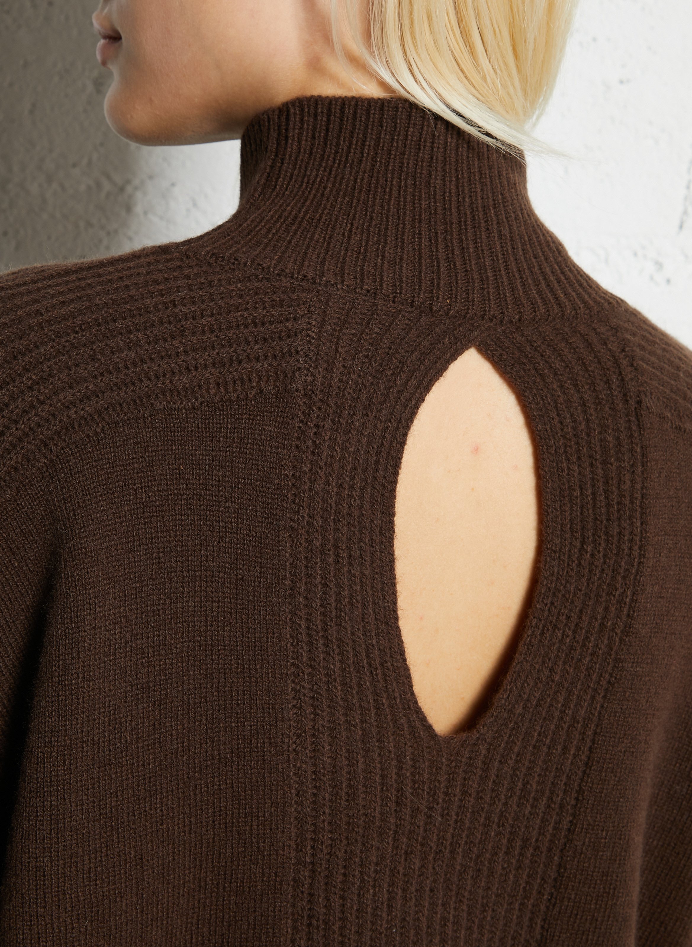 Ruime coltrui van wol LIU JO Bruin