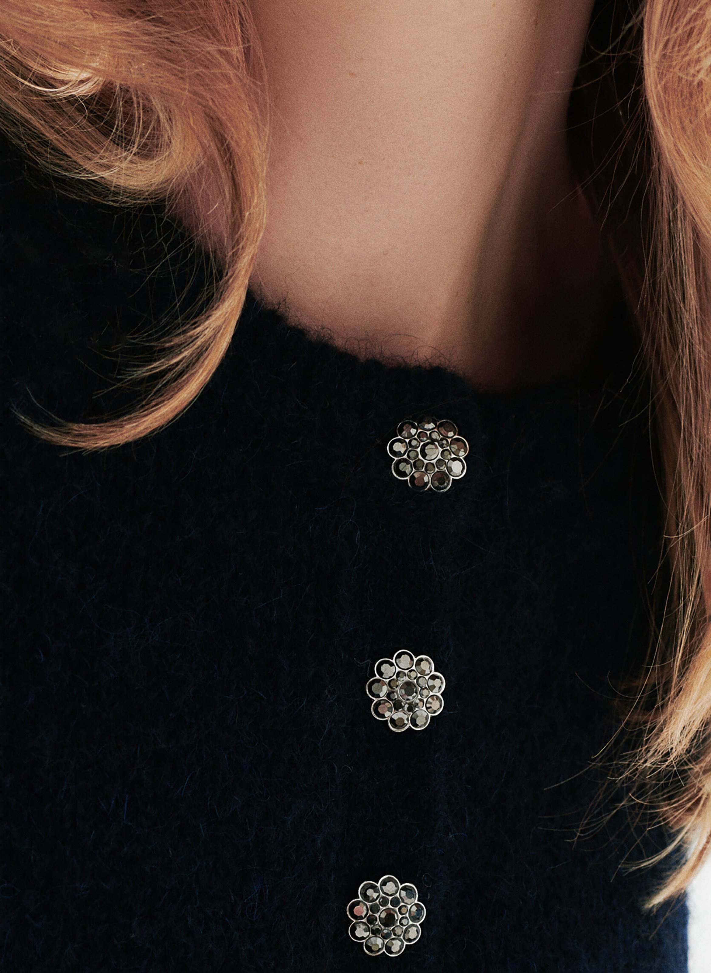 Round-neck straight sweater CAROLL Blue