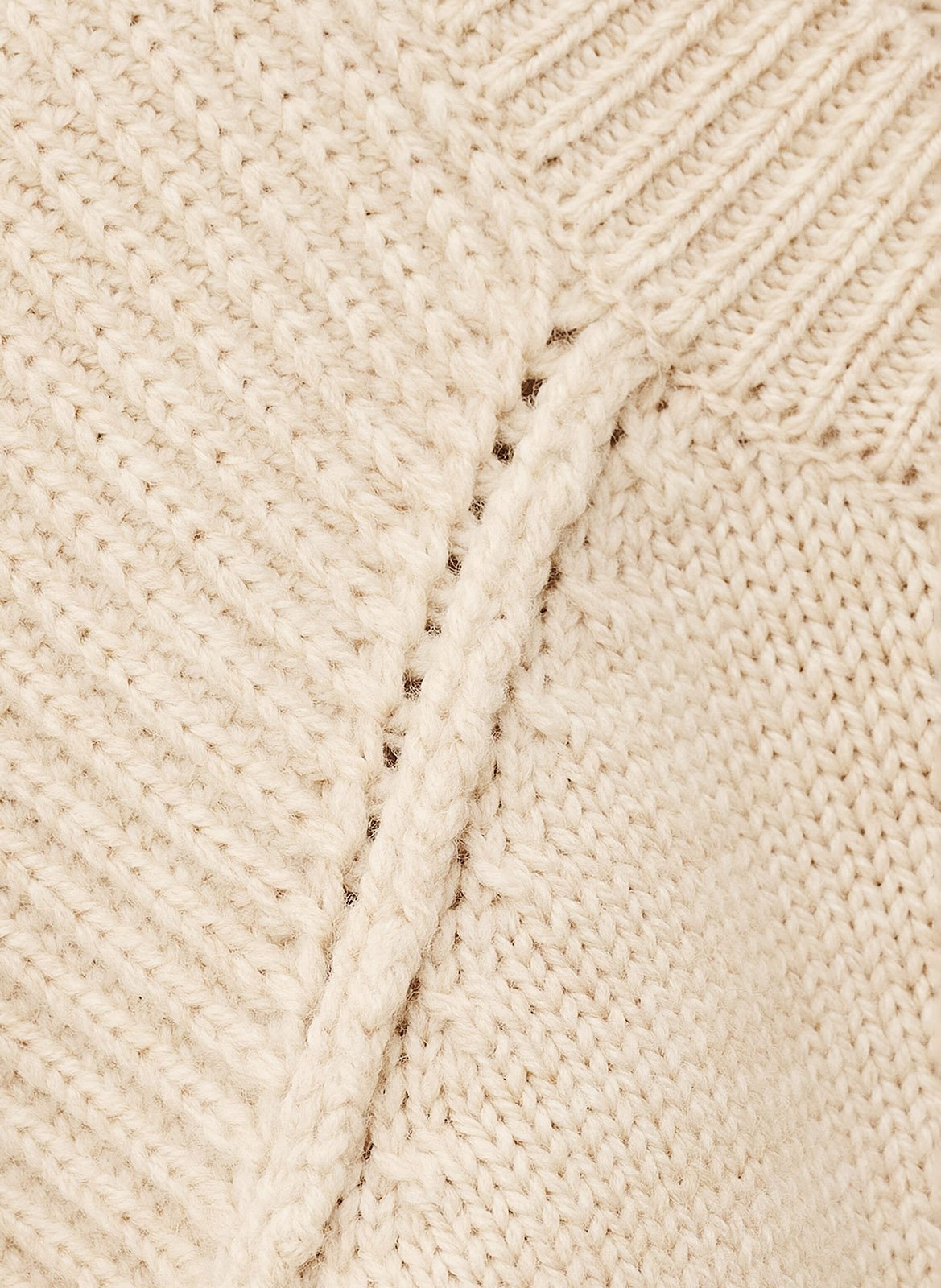 Rechte, wollen trui met ronde hals BA&SH Beige