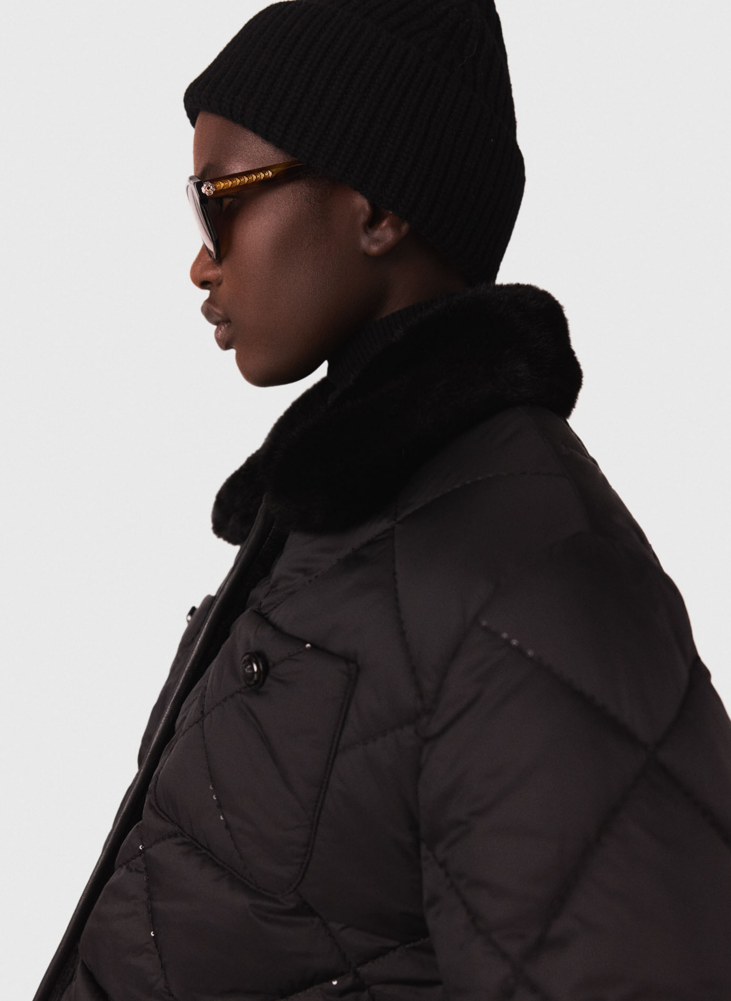 Manteau court réversible MAJE Noir