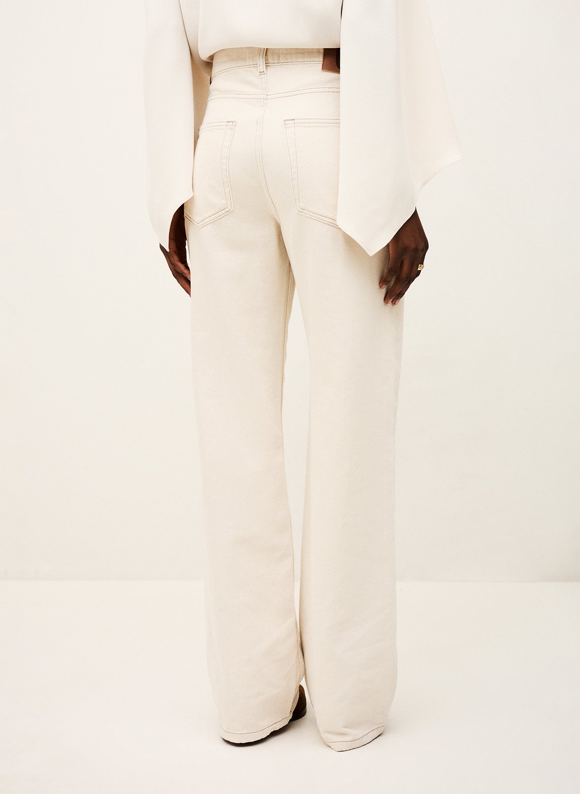 Jean droit en coton BA&SH Beige