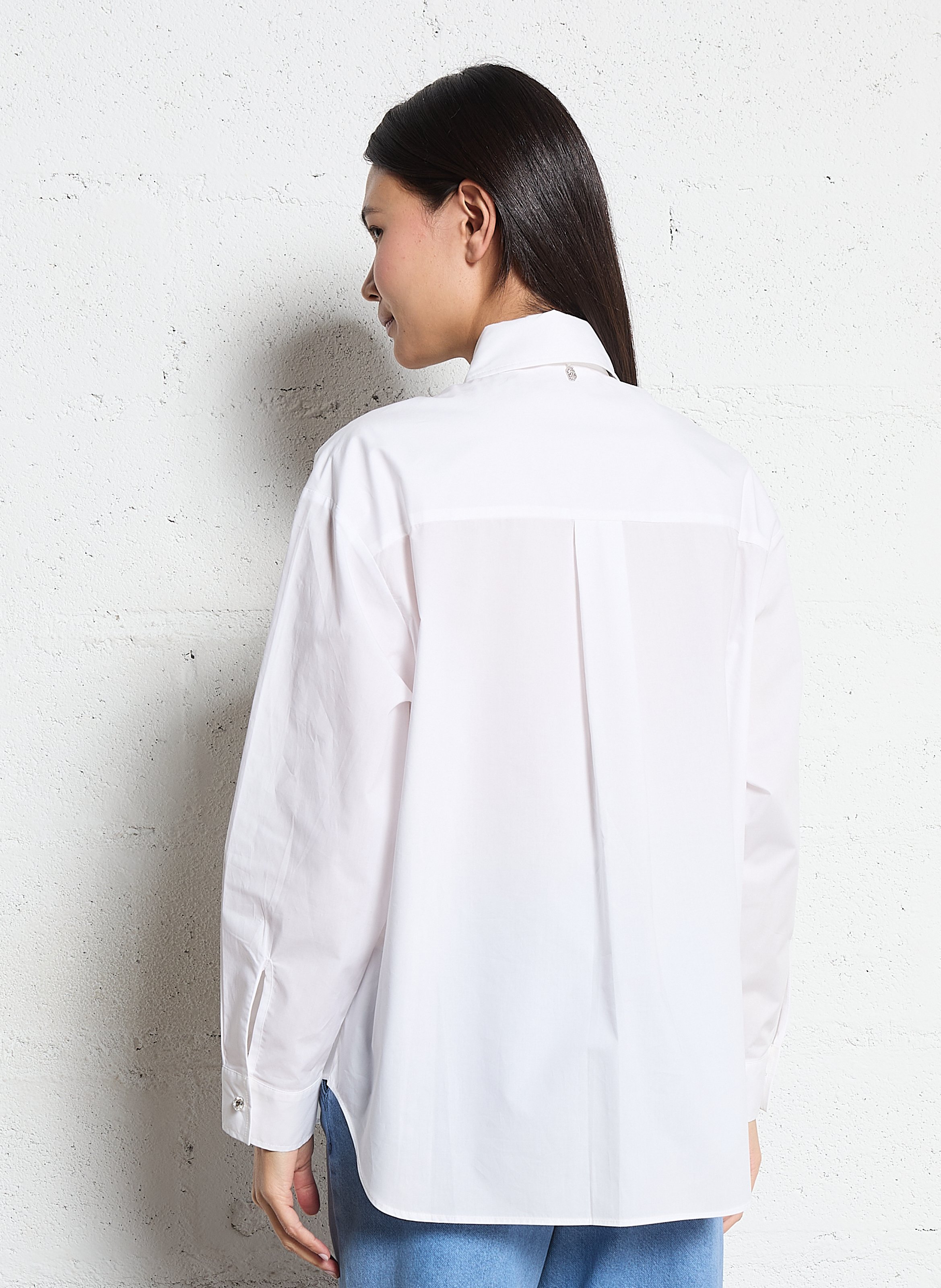 Cotton shirt with classic collar LIU JO White