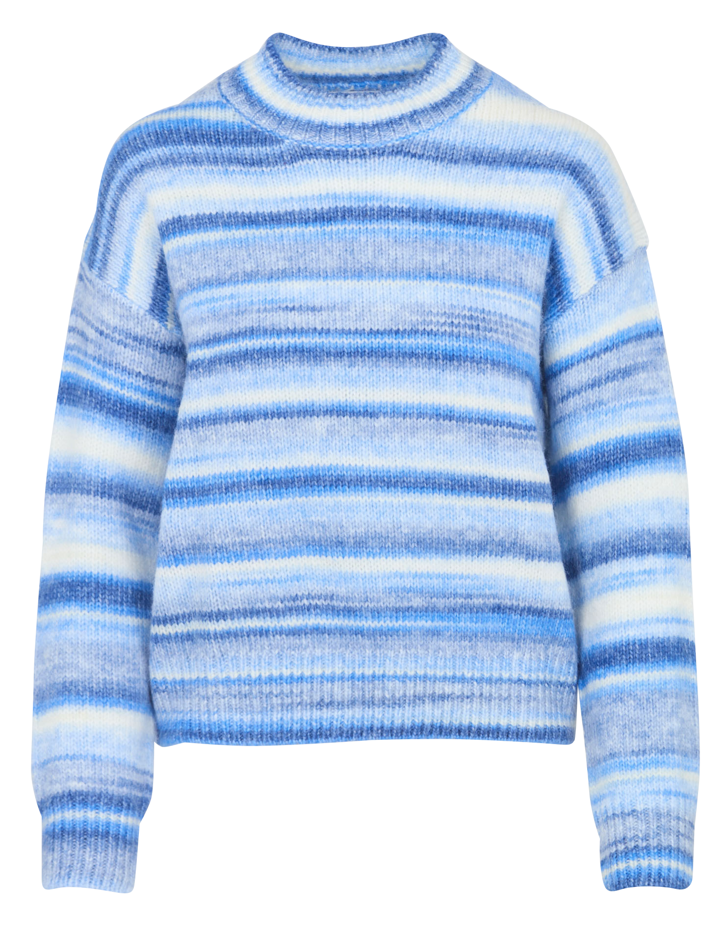 Pull ample col rond à rayures MAISON 123