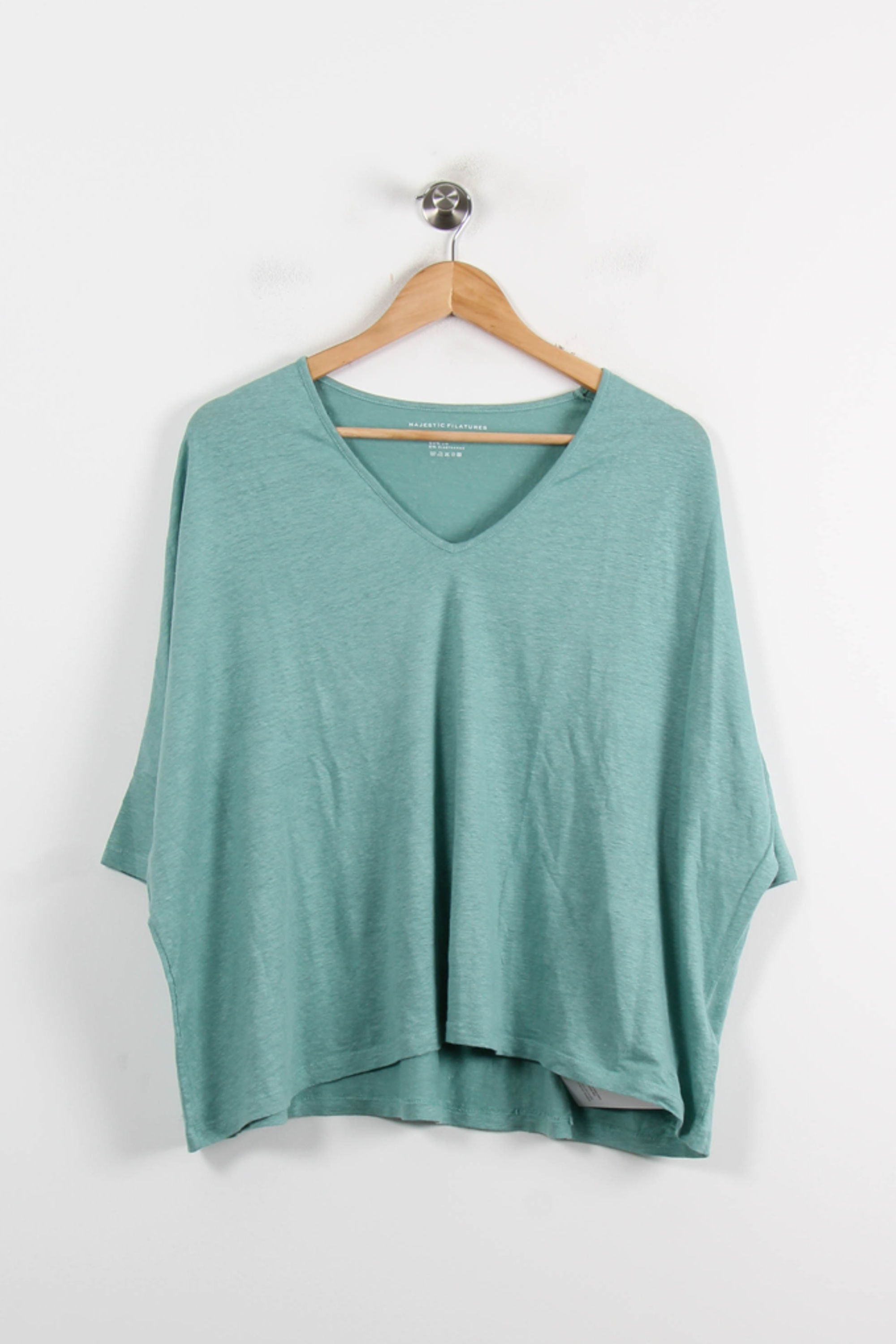 Tommy Badge T-shirt MAJESTIC FILATURES - SECONDE MAIN Green