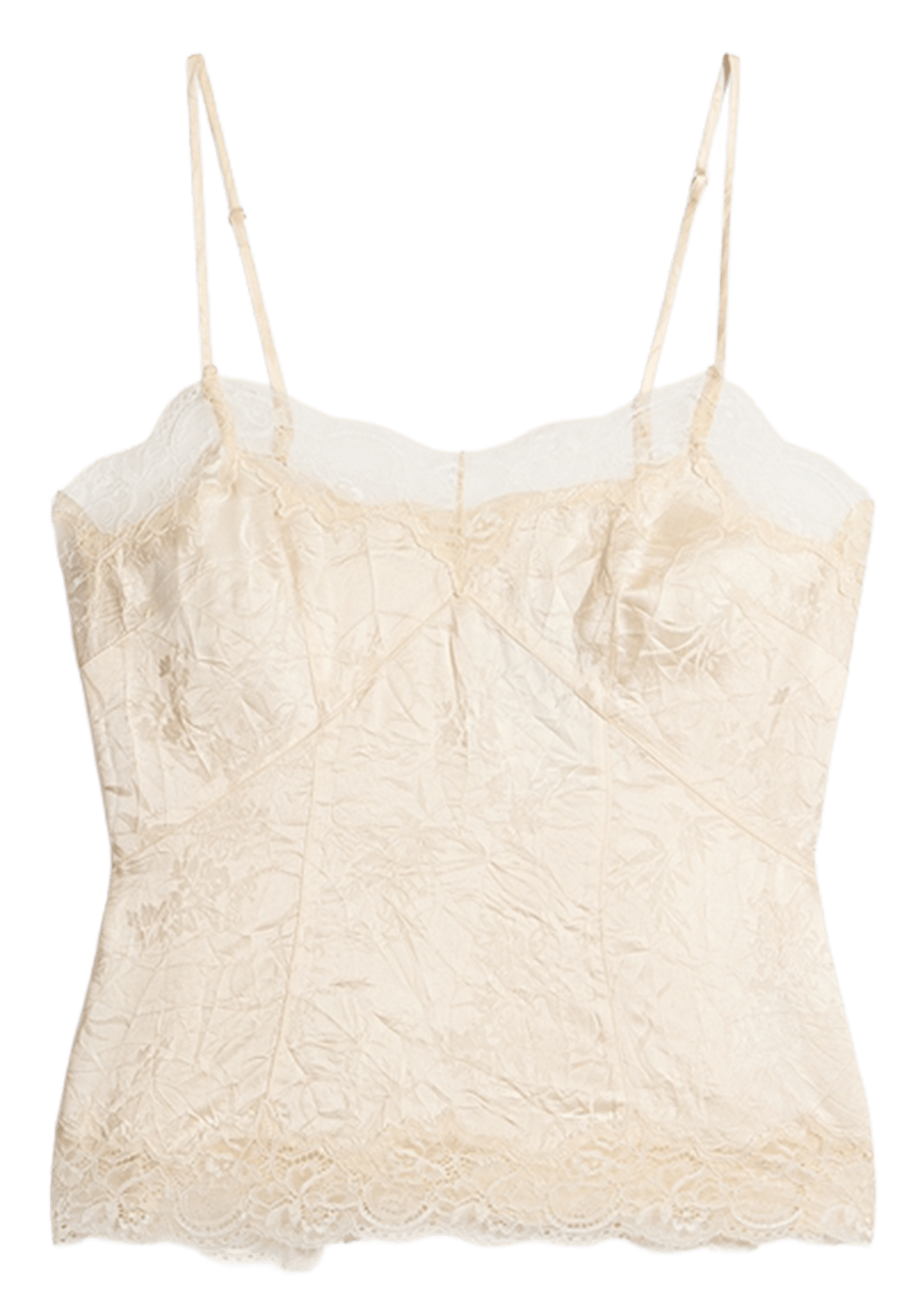 Printed jacquard camisole White