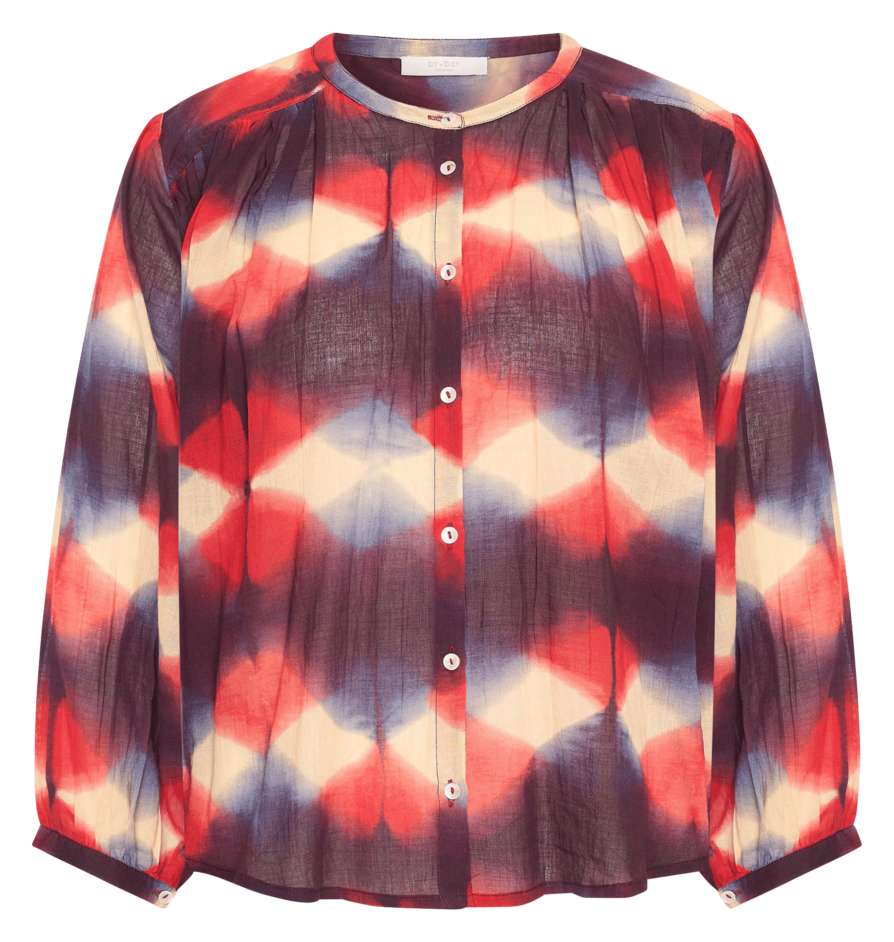 Round-neck cotton blouse BY BAR Multicolored