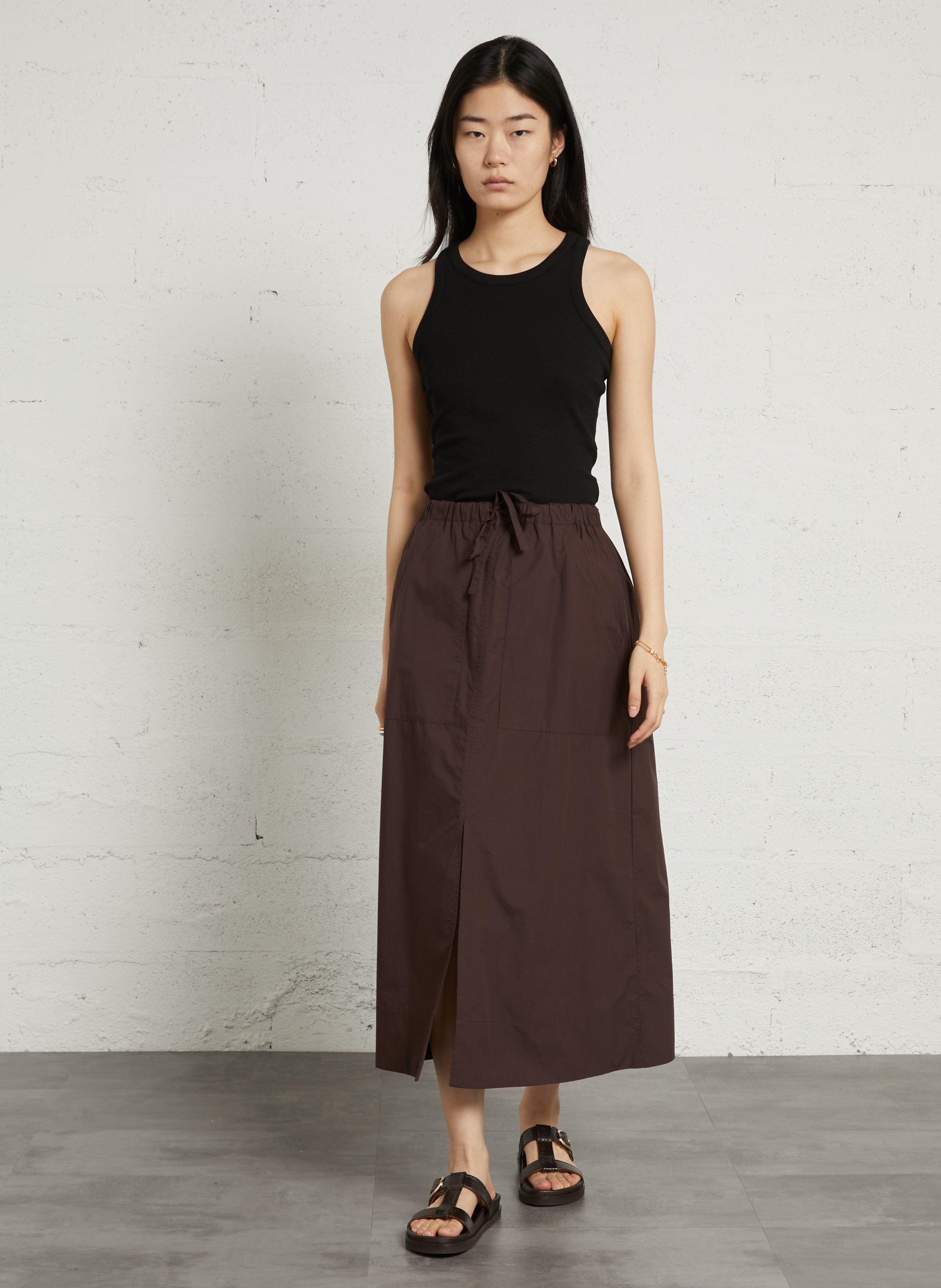 Ärmelloses Rundhals-Top MAISON 123 Schwarz