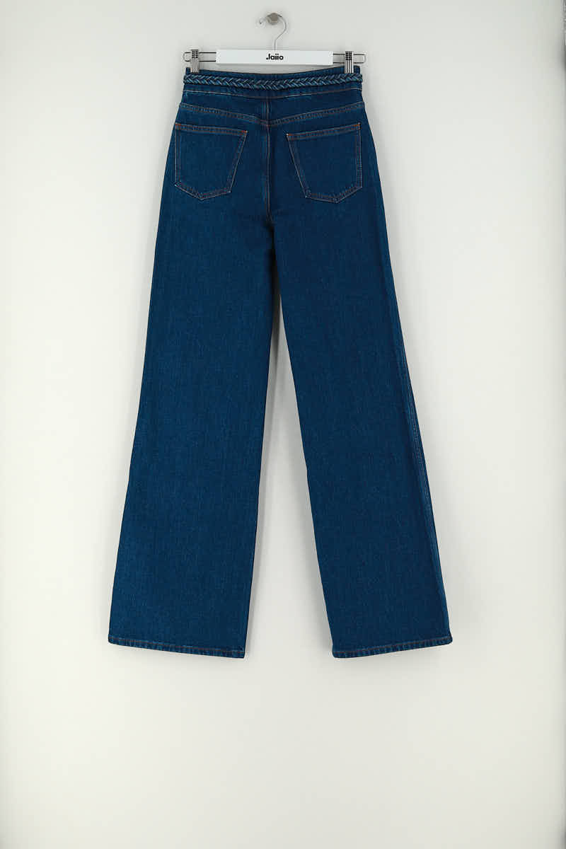 Straight cotton-blend pants SEZANE - Seconde main Blue