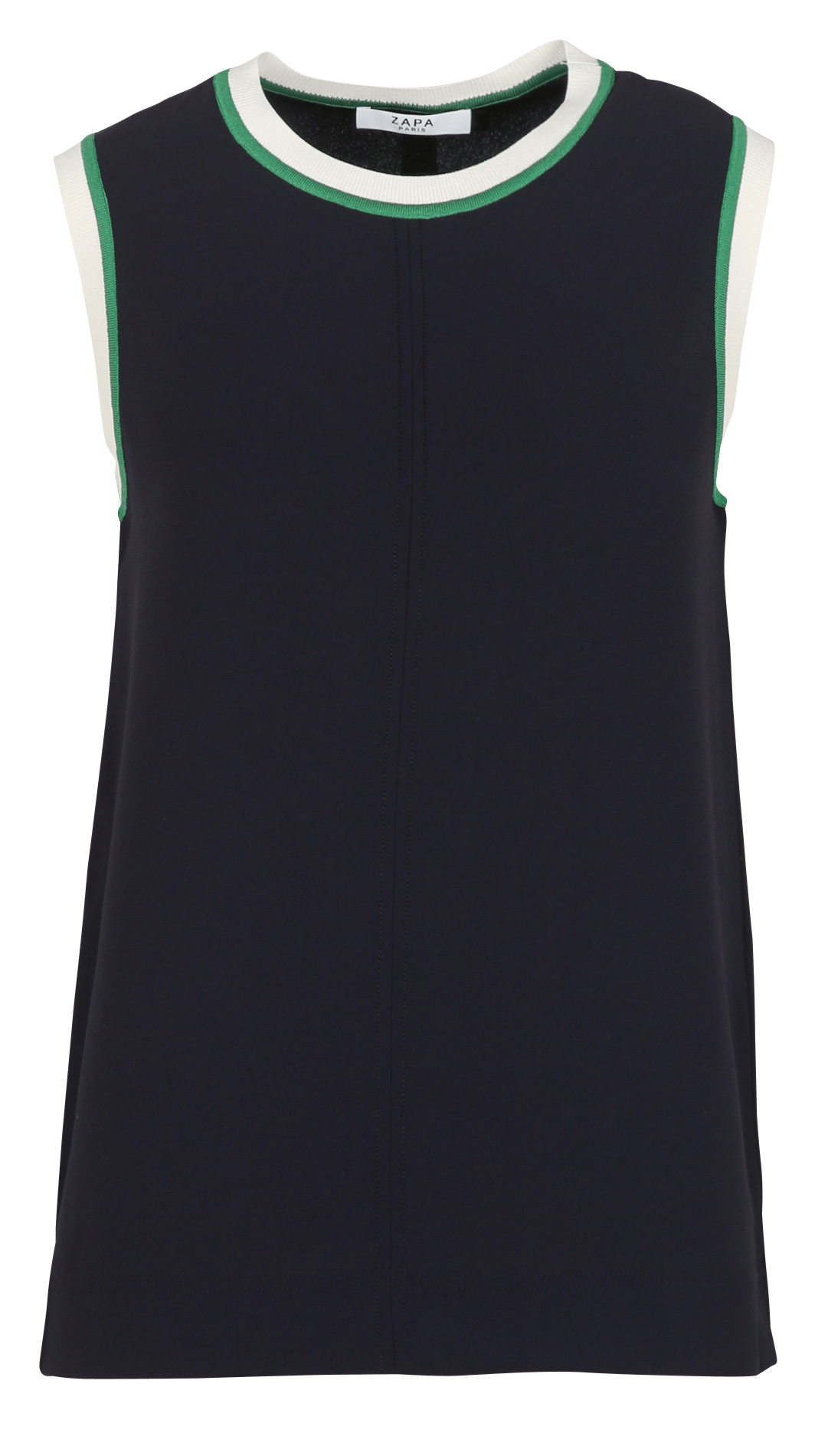 Top oversize col rond ZAPA Bleu