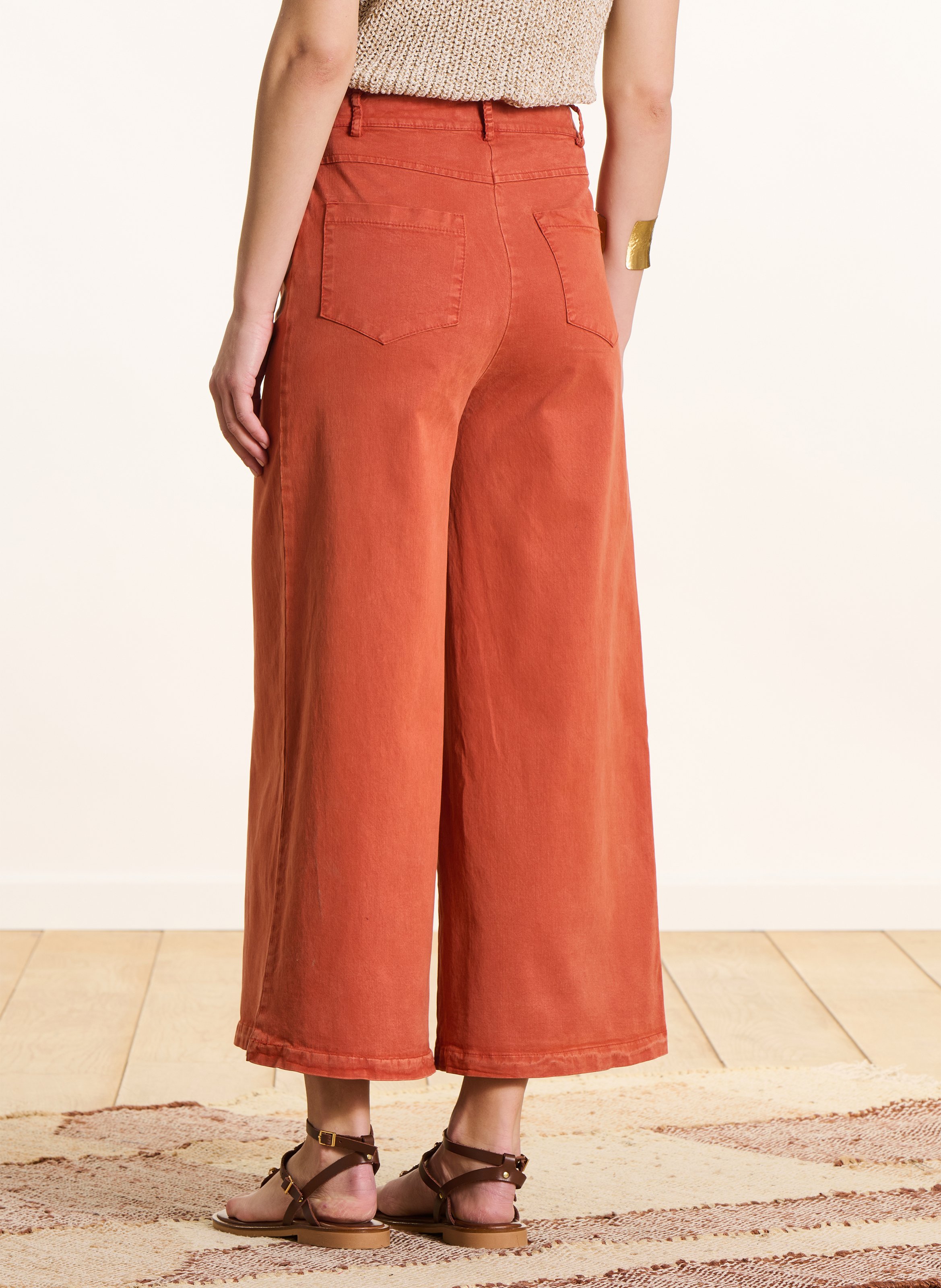 Pantalon large  LA FEE MARABOUTEE Marron