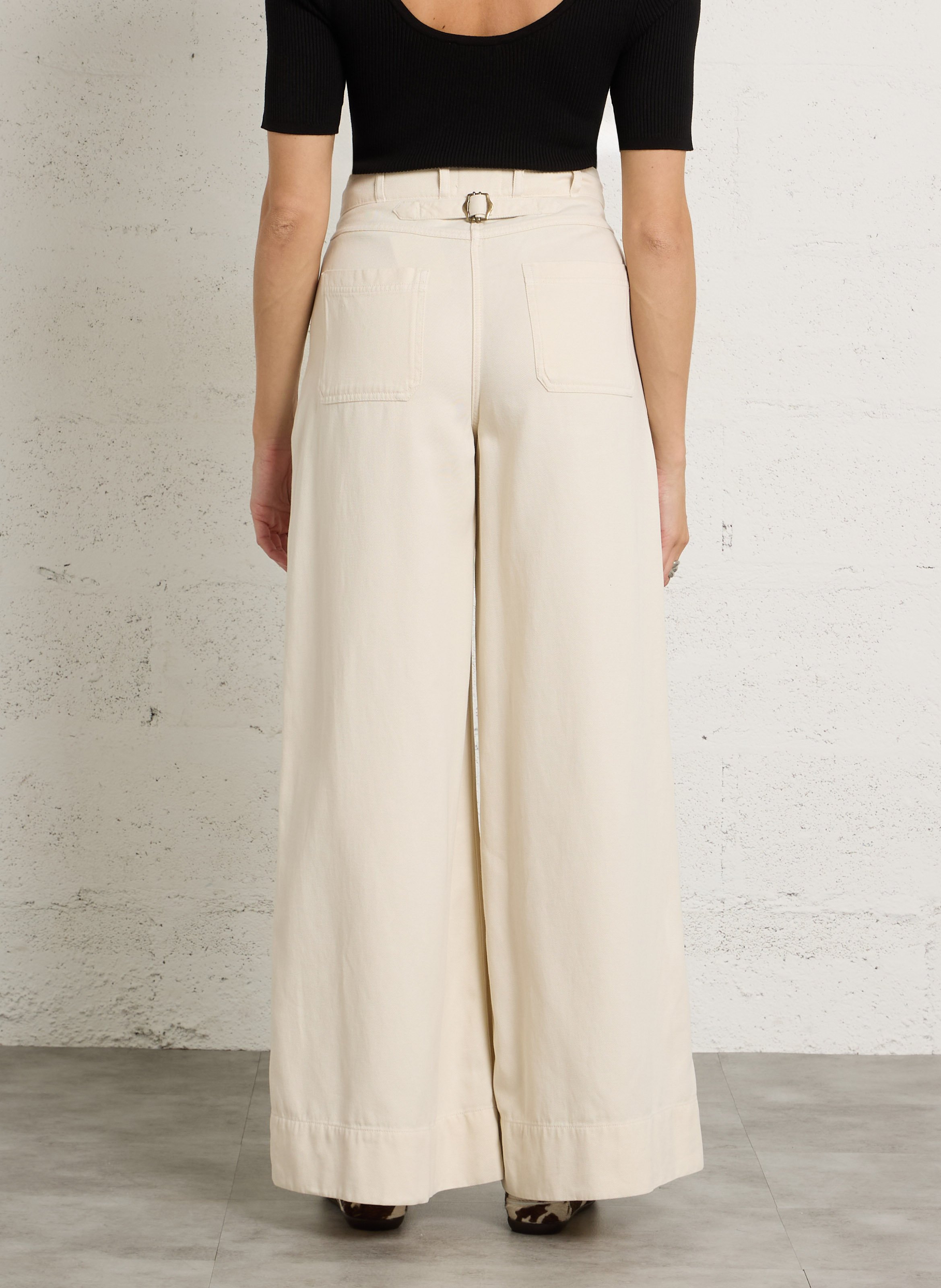 Pantalon large MAISON 123 Beige