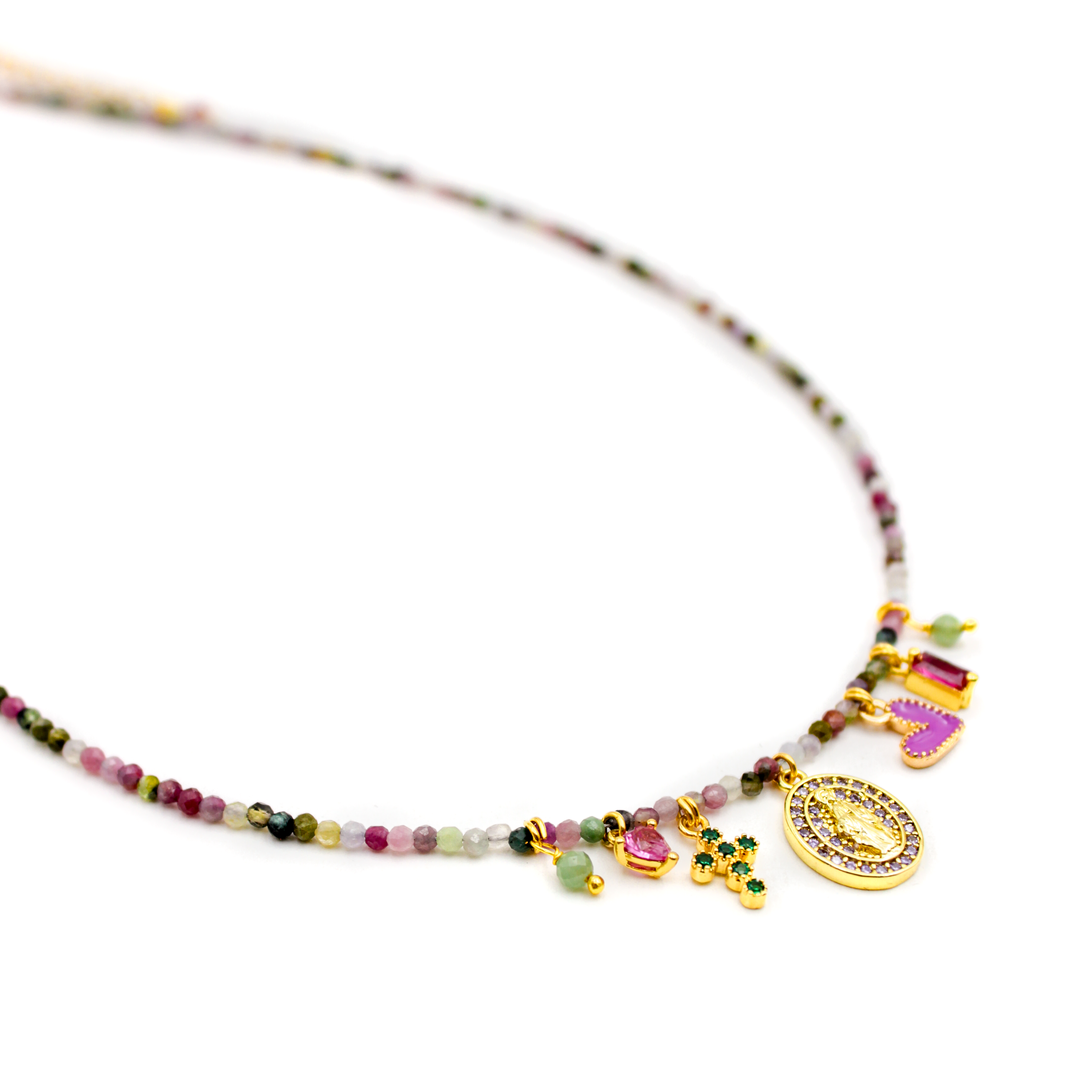 Collier perles grigris - charlotte L'ATELIER DES DAMES Doré