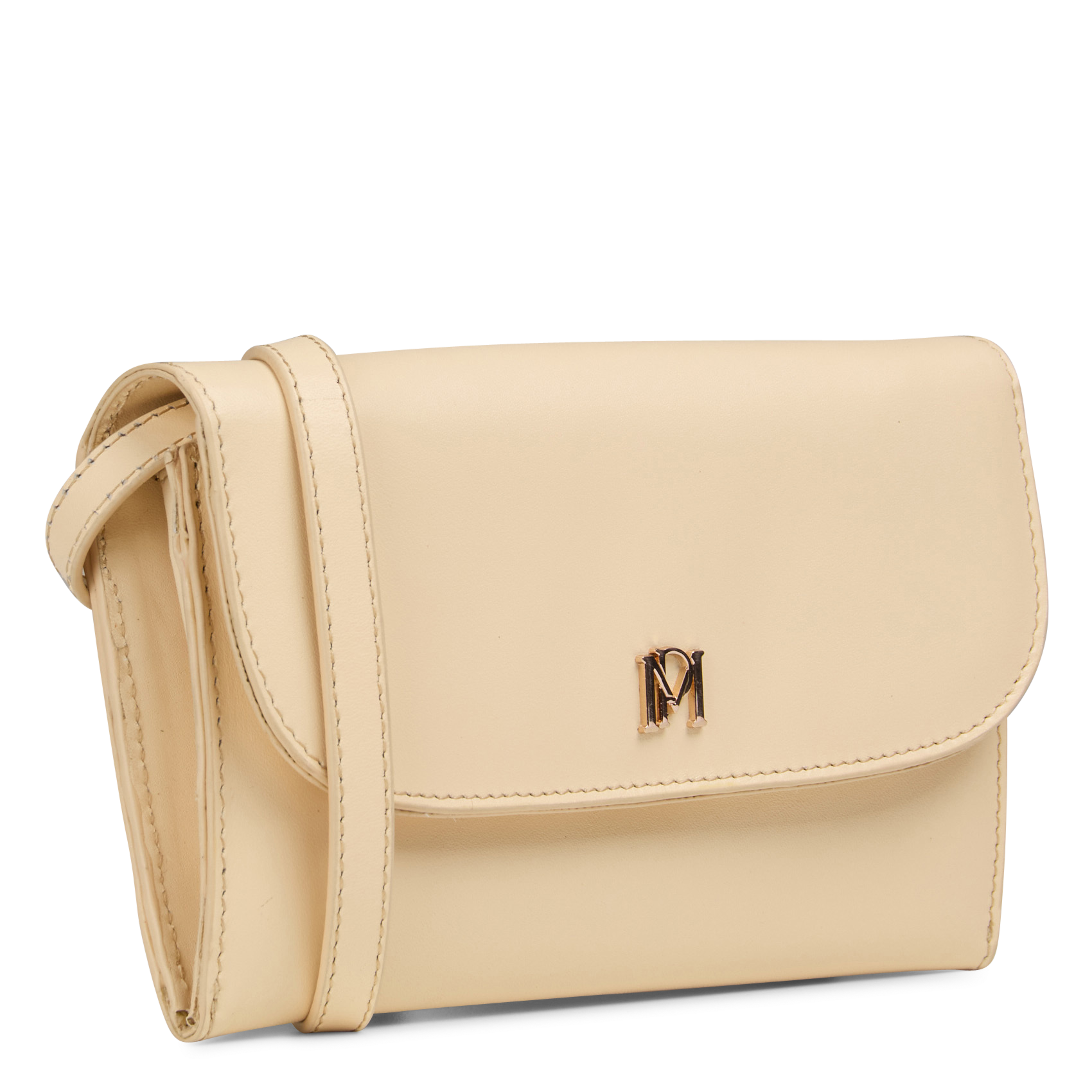 Leather cardholder with shoulder strap PETITE MENDIGOTE Blue