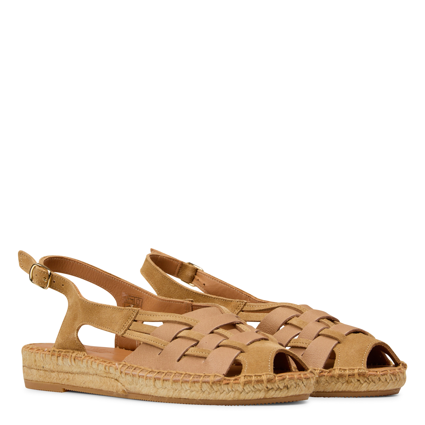 Leather espadrilles NAGUISA Brown