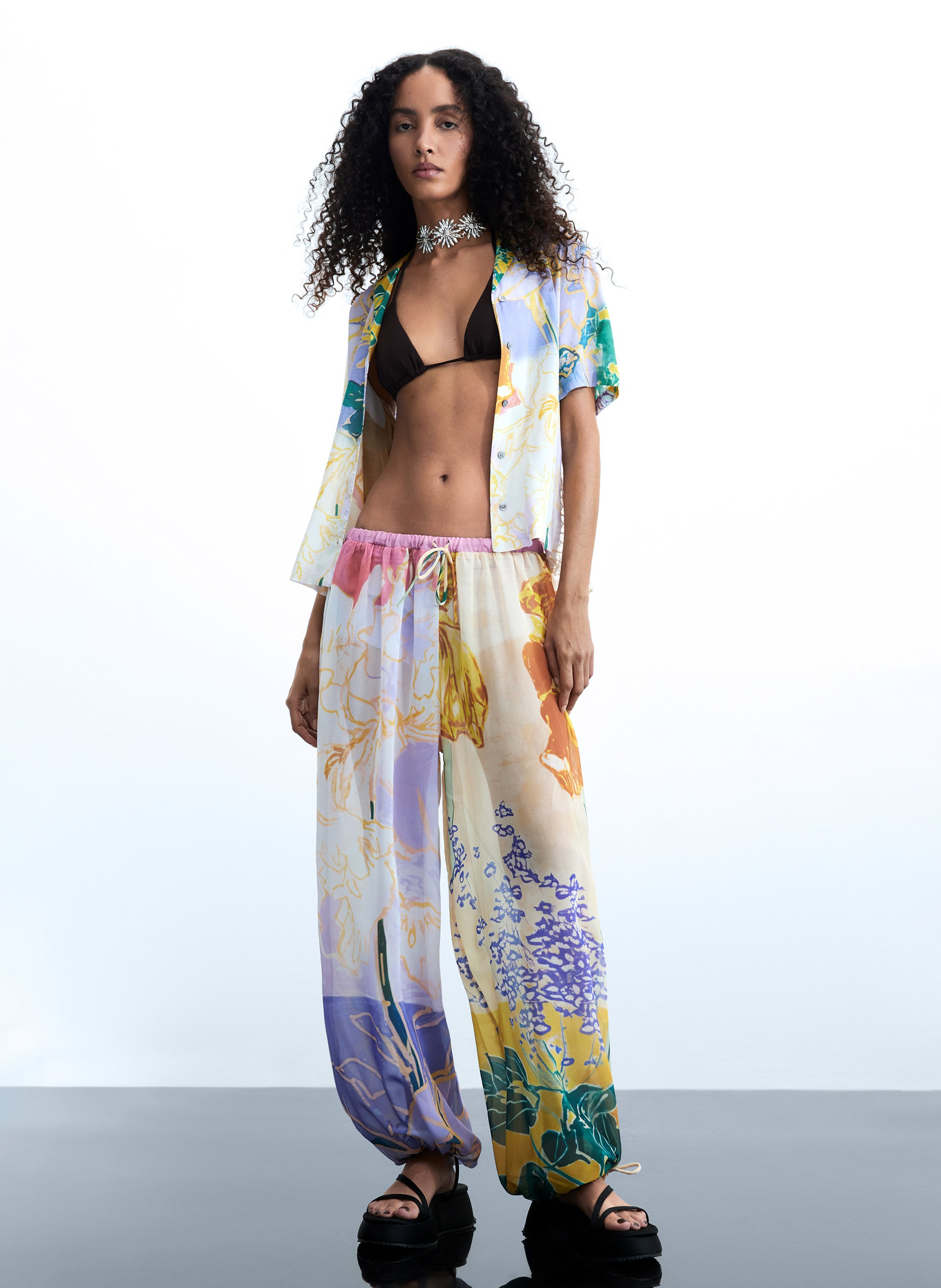 Pantalon ballon imprimé DESIGUAL Multicolore