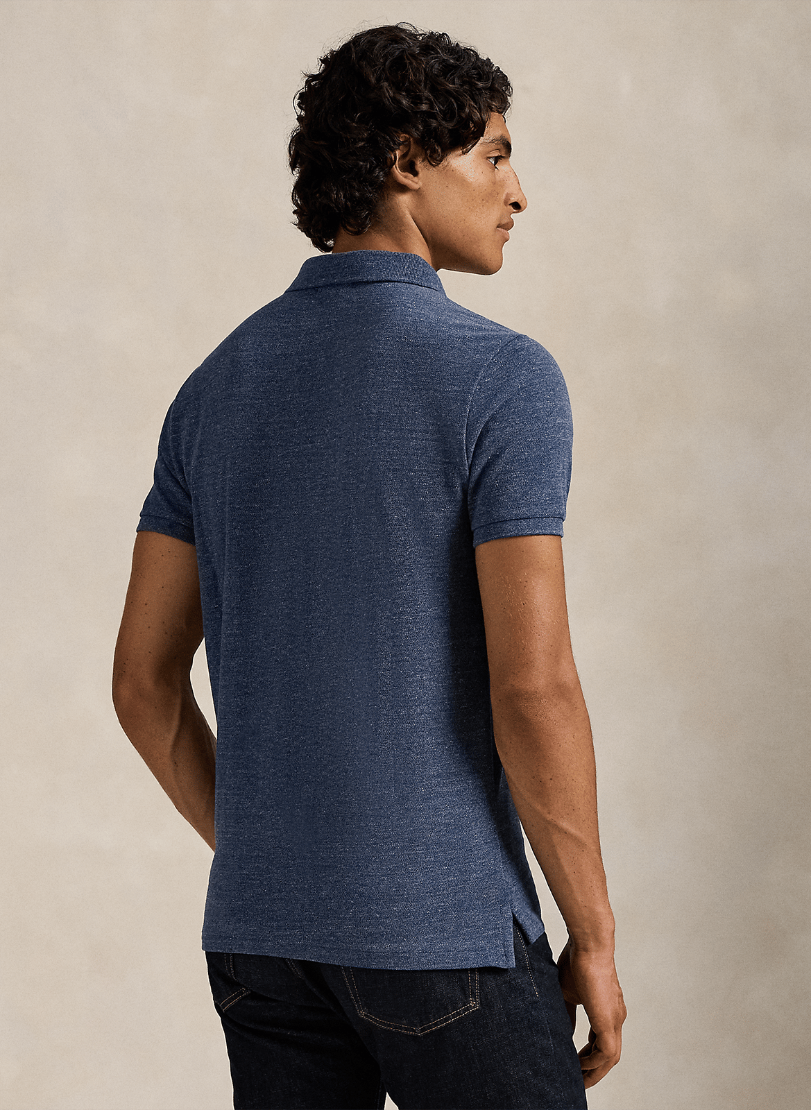 Slim-fit cotton piqué polo shirt POLO RALPH LAUREN Blue