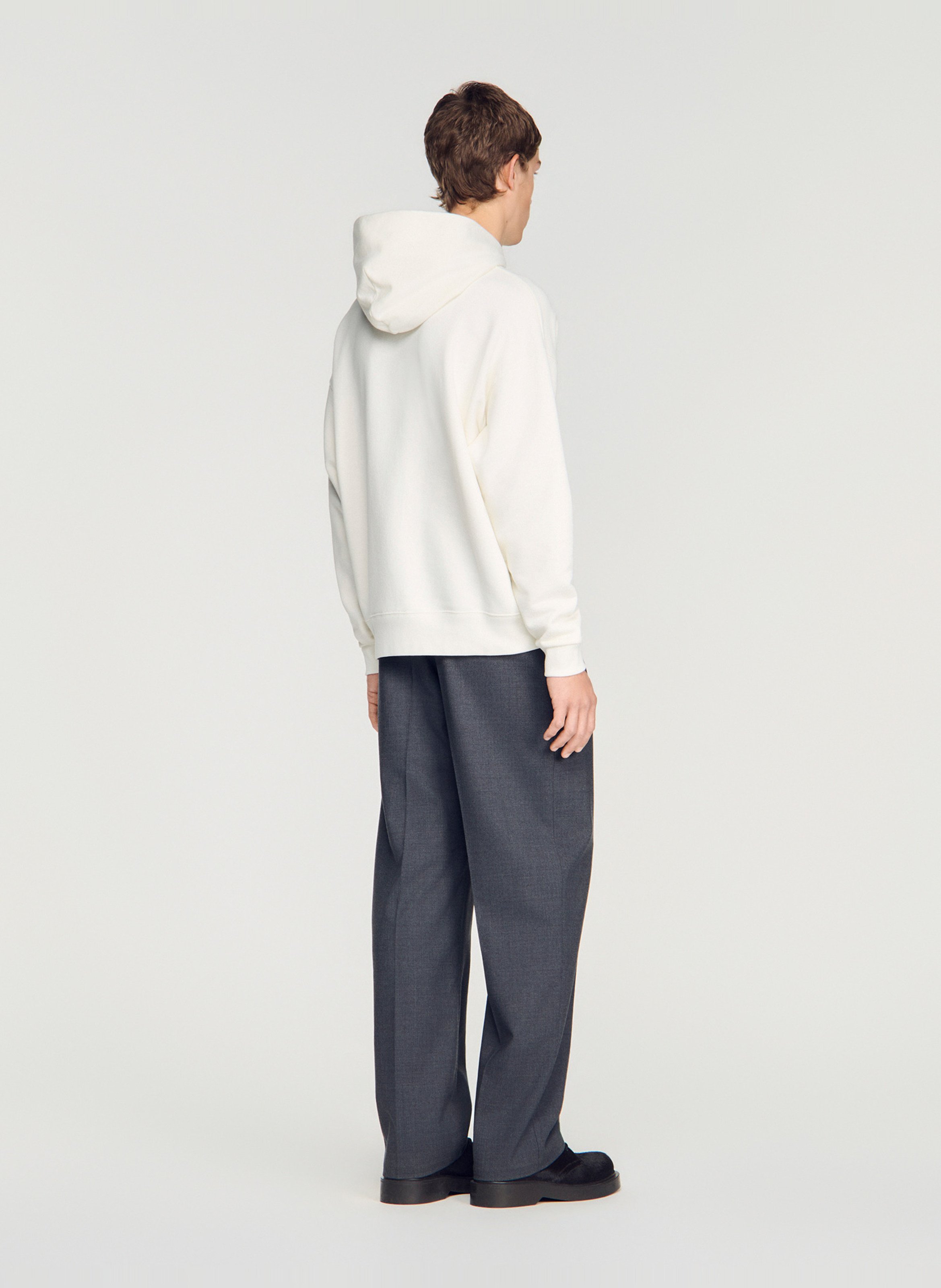 Straight-fit hoodie SANDRO Beige