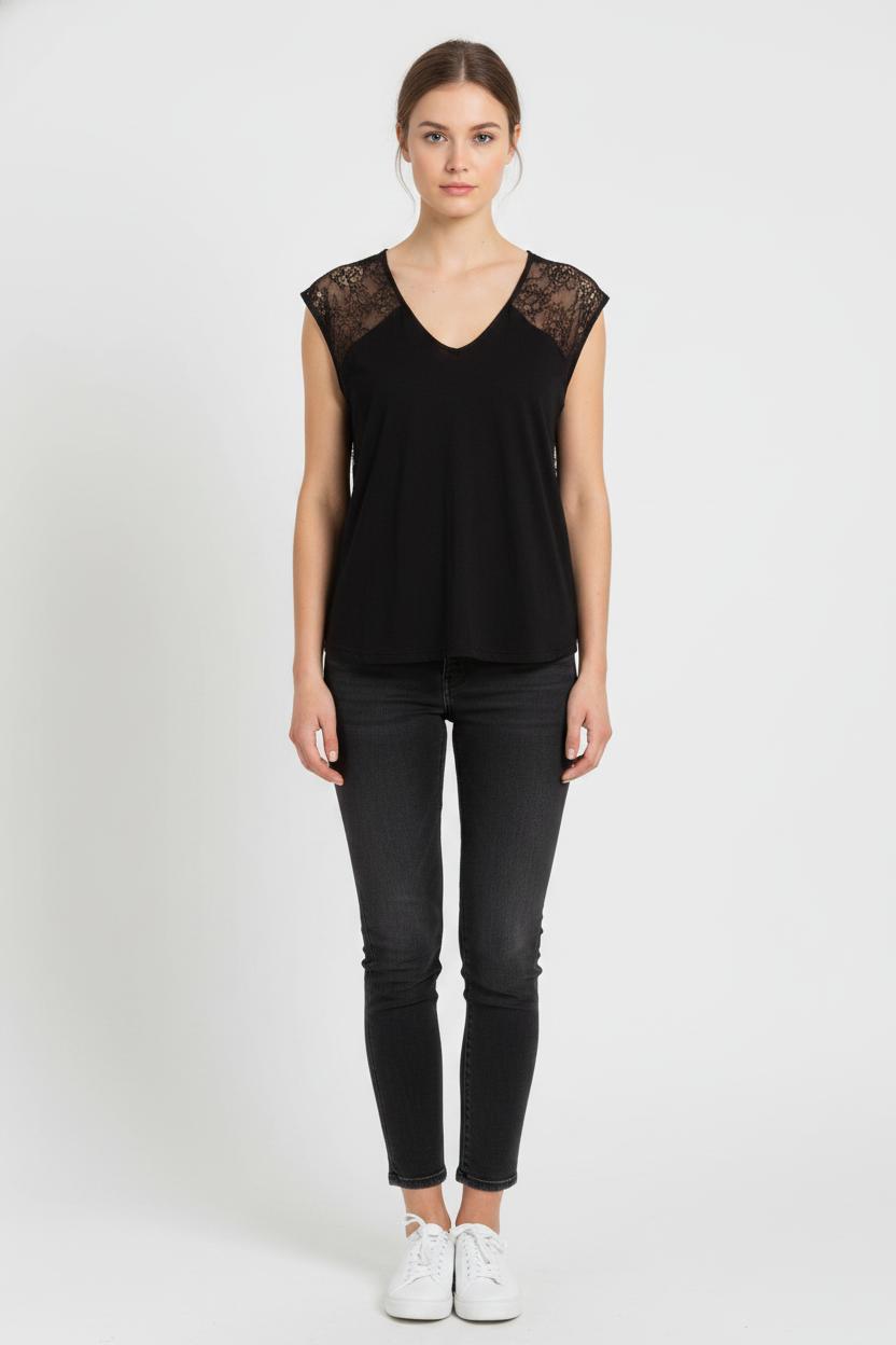 Tommy Badge T-shirt COMPTOIR DES COTONNIERS - Seconde main Black