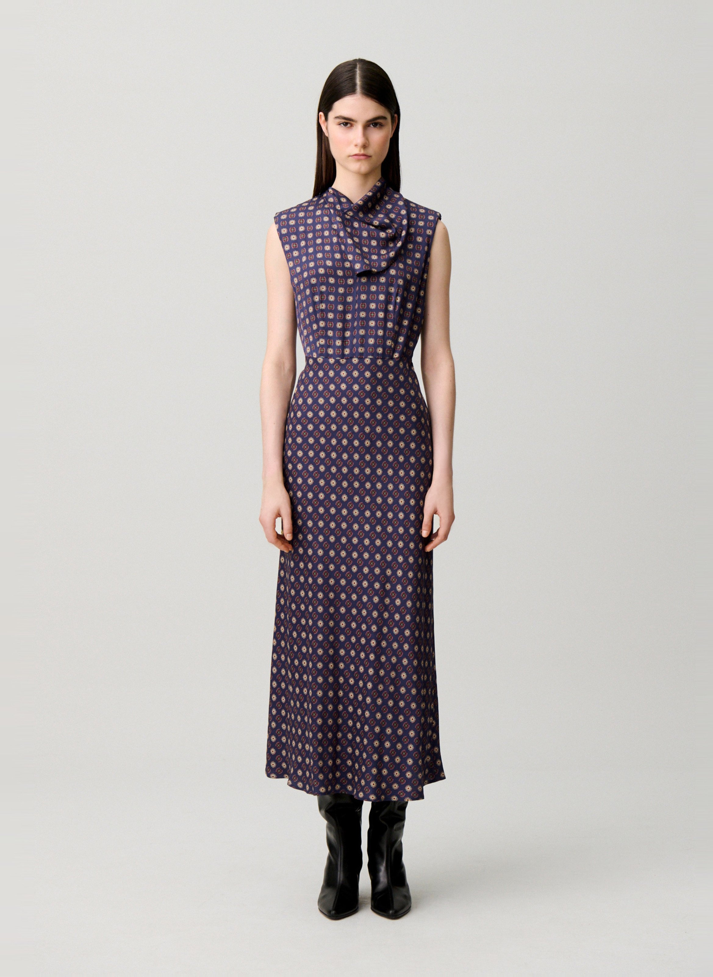 Robe midi imprimée  CLAUDIE PIERLOT Bleu