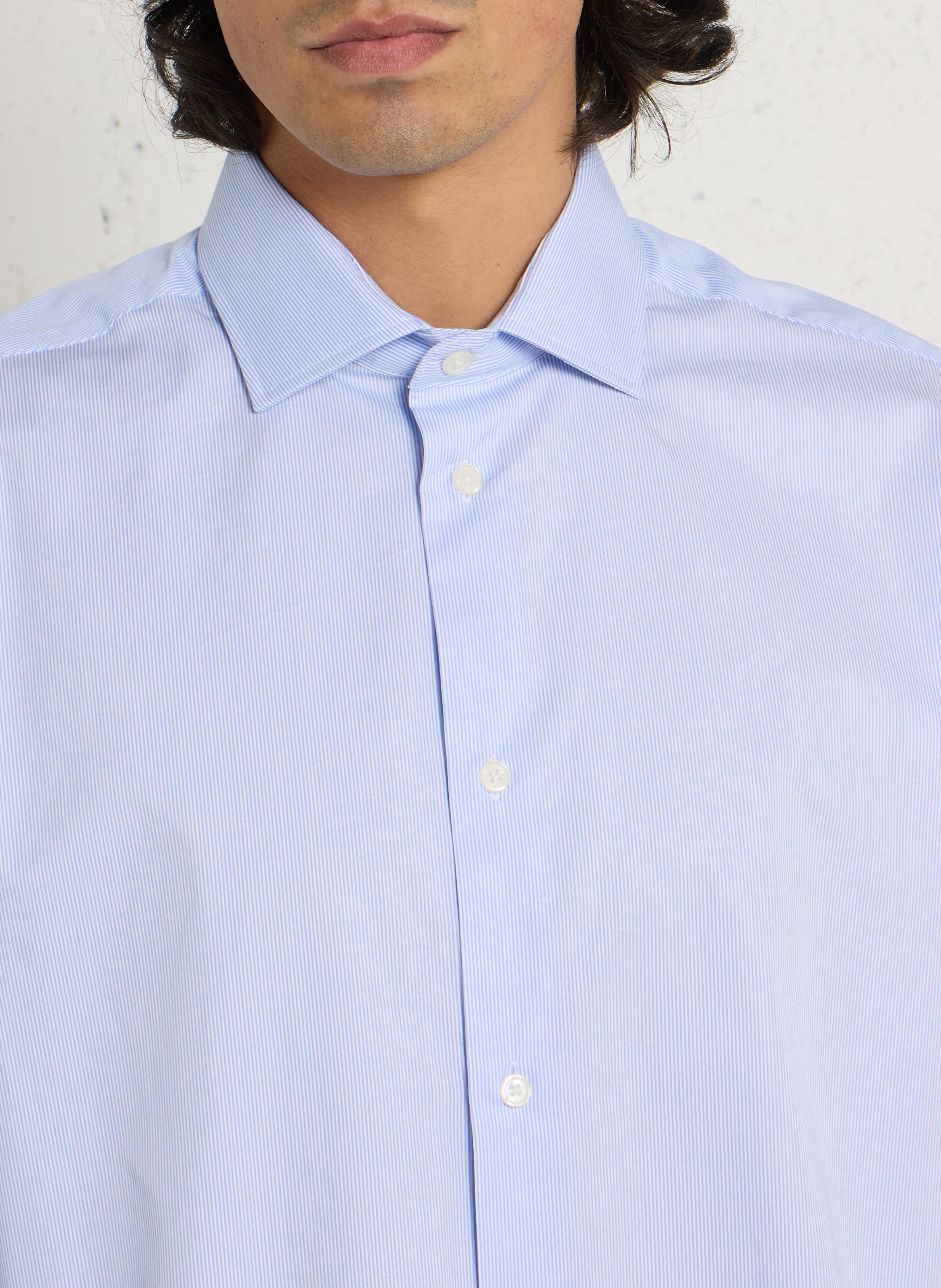 Gestreifte Baumwollbluse AU PRINTEMPS PARIS Blau