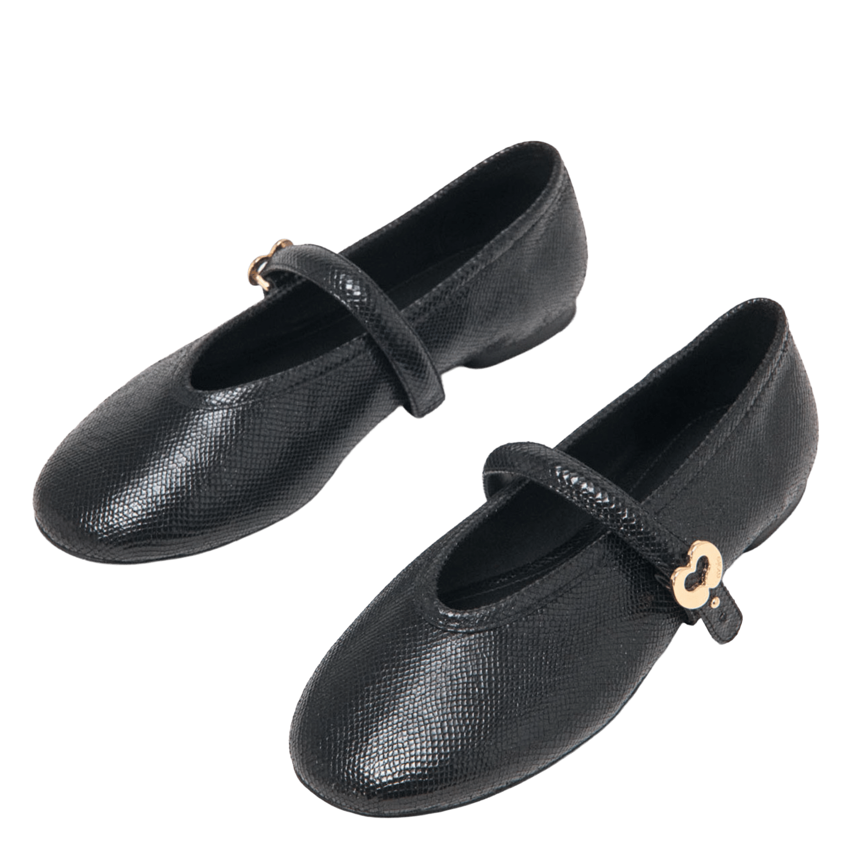 Leather ballet pumps with strap MAJE Black