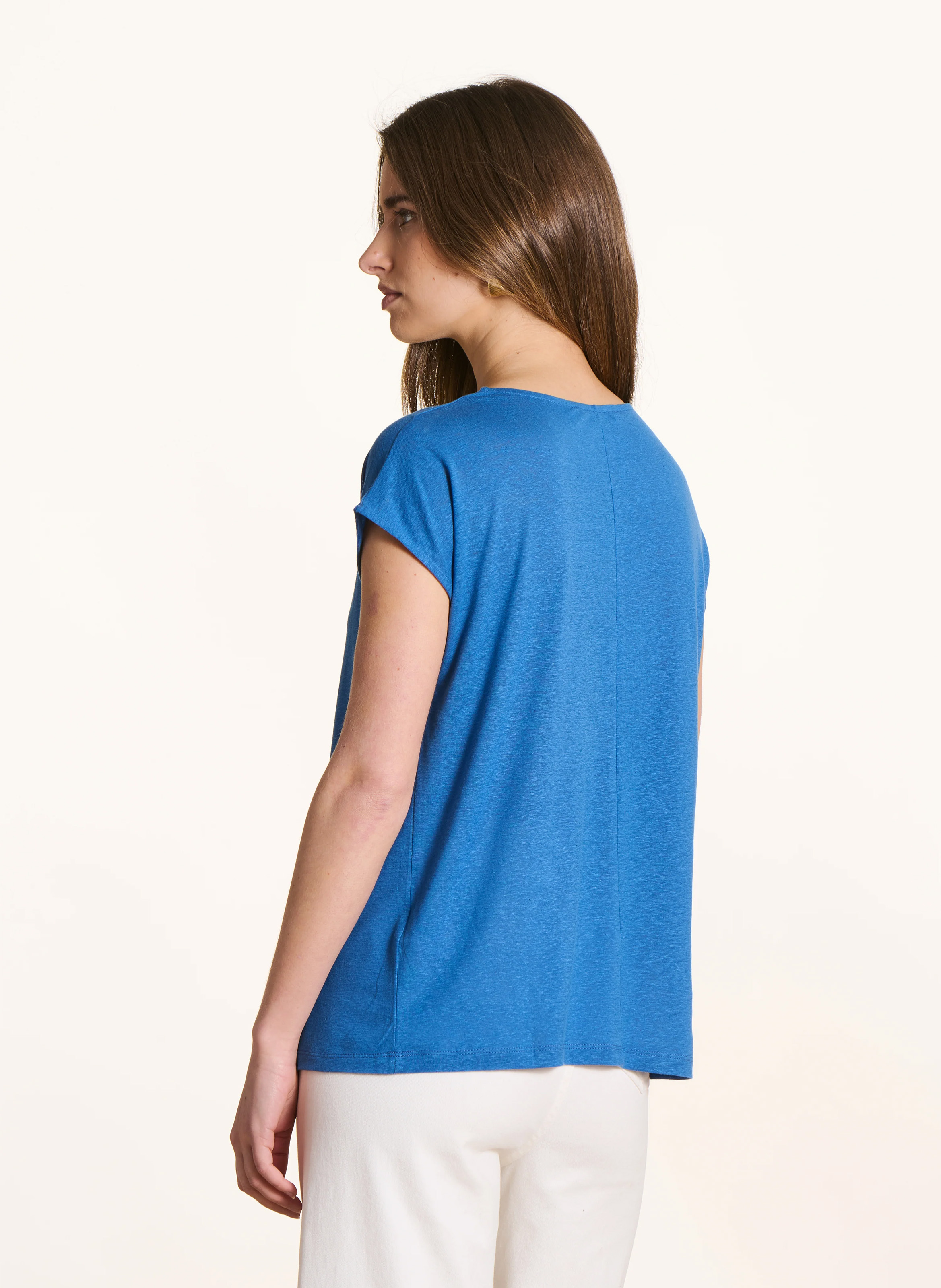 Oversize-T-Shirt mit Rundhalsausschnitt LA FEE MARABOUTEE Blau