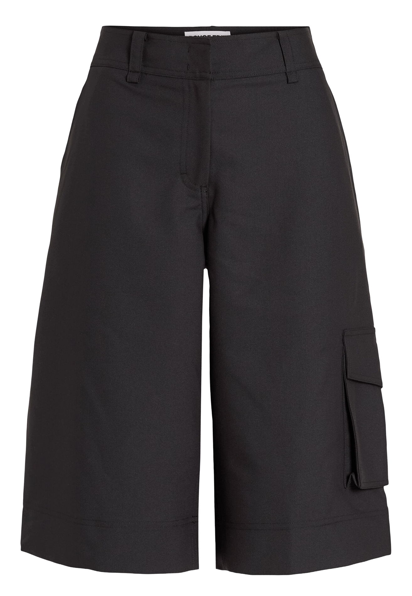 High-waisted plain Bermuda shorts ROUGE EDIT Grey