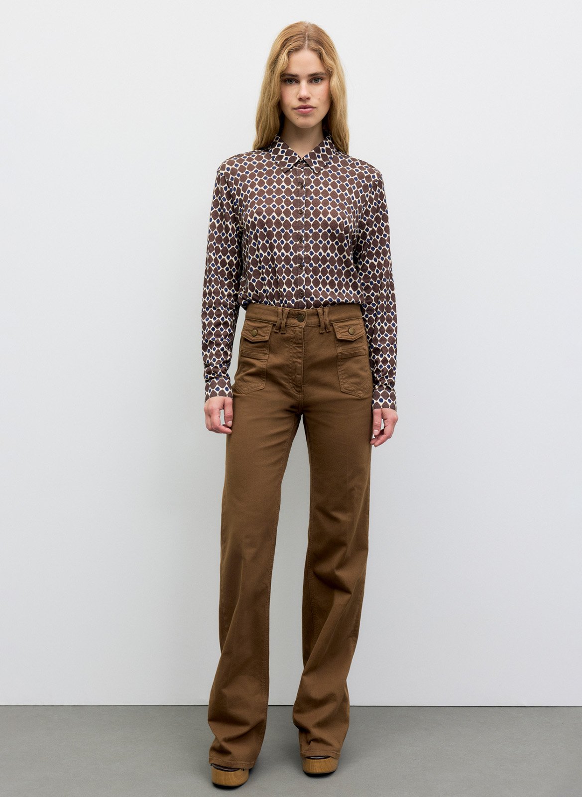 Flared Jeans aus Baumwoll-Mix GERARD DAREL Braun