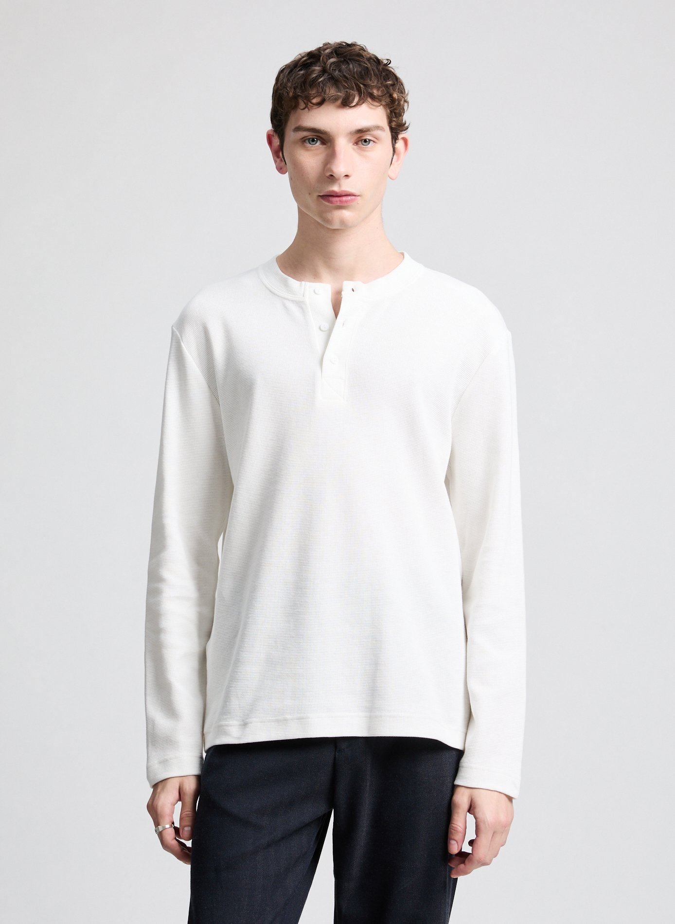 Denley Denley button-up collar t-shirt AU PRINTEMPS PARIS Beige