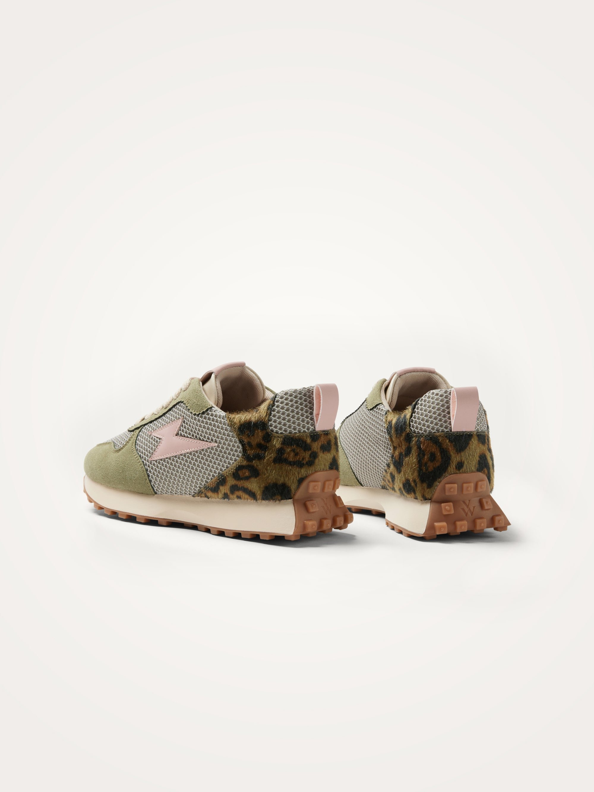 Lightning bolt running sole sneakers VANESSA WU Khaki