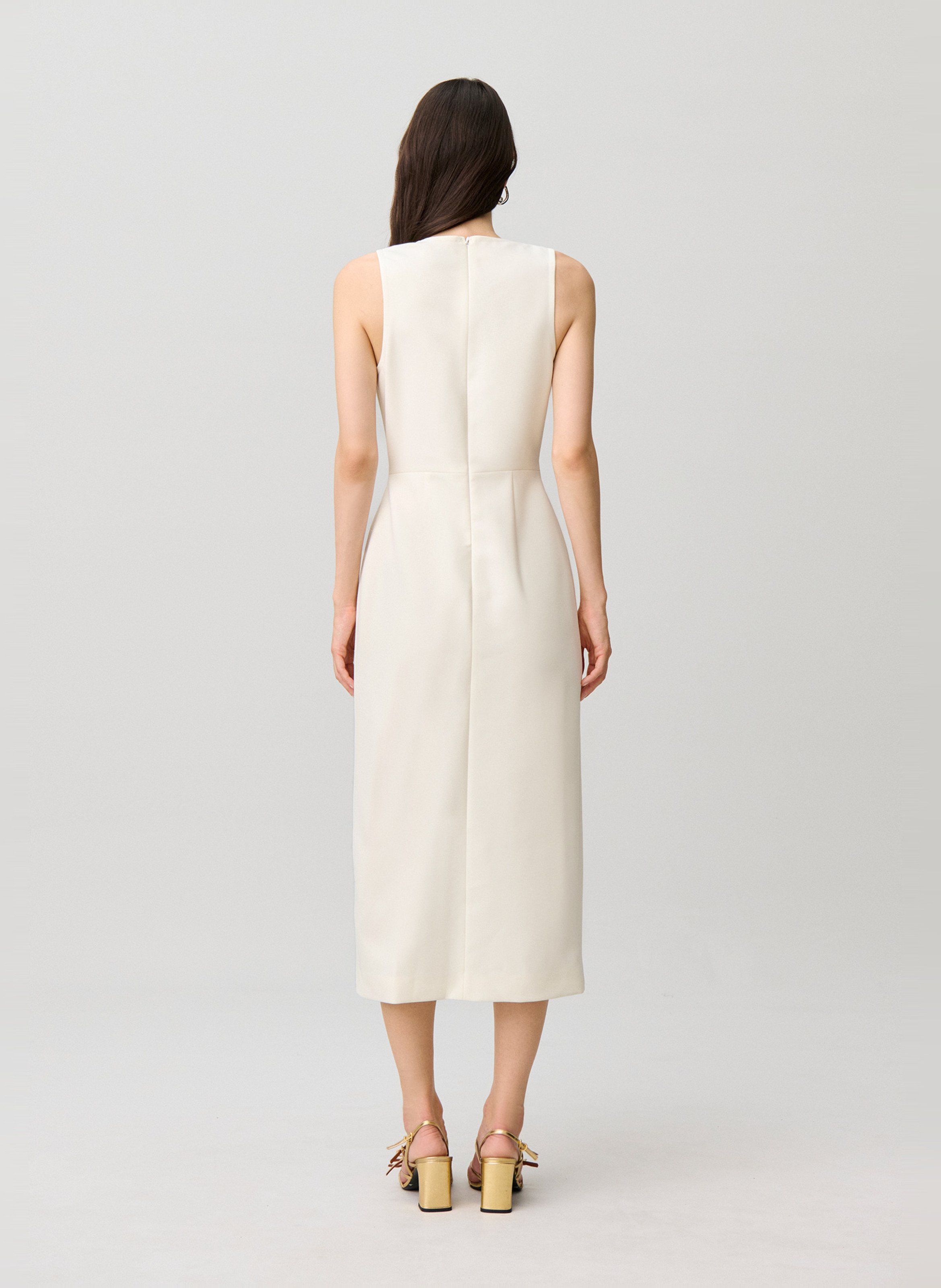 Robe midi droite  CLAUDIE PIERLOT Beige