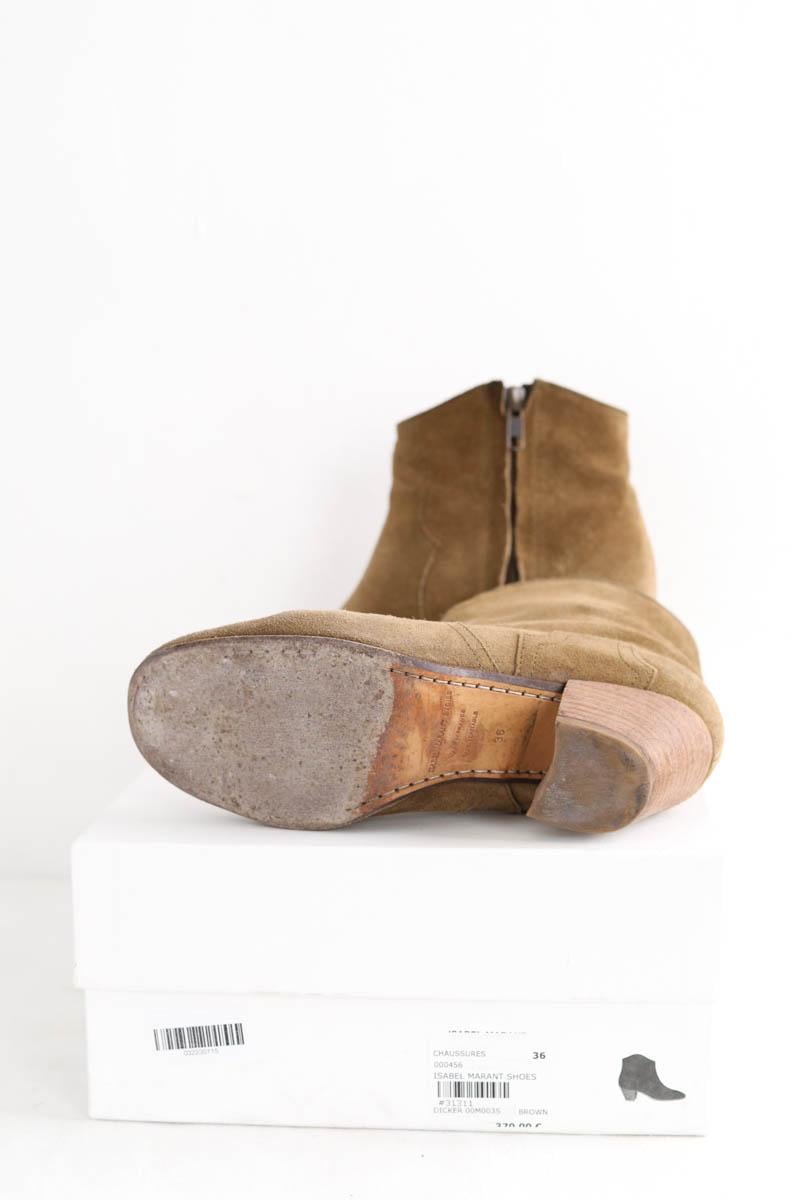 Ankle boots ISABEL MARANT ÉTOILE - SECONDE MAIN Khaki