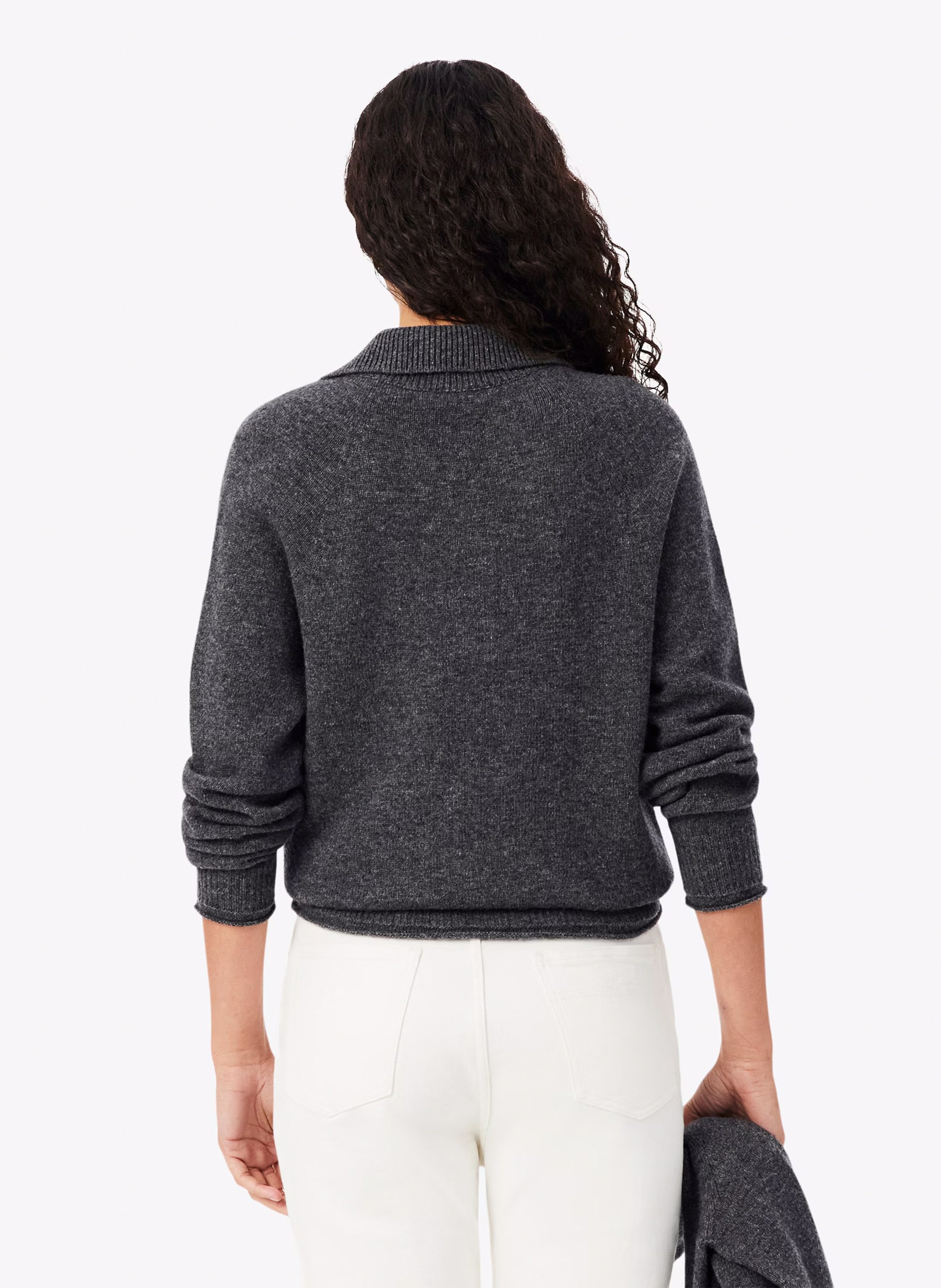 Pull ample en laine LACOSTE Gris