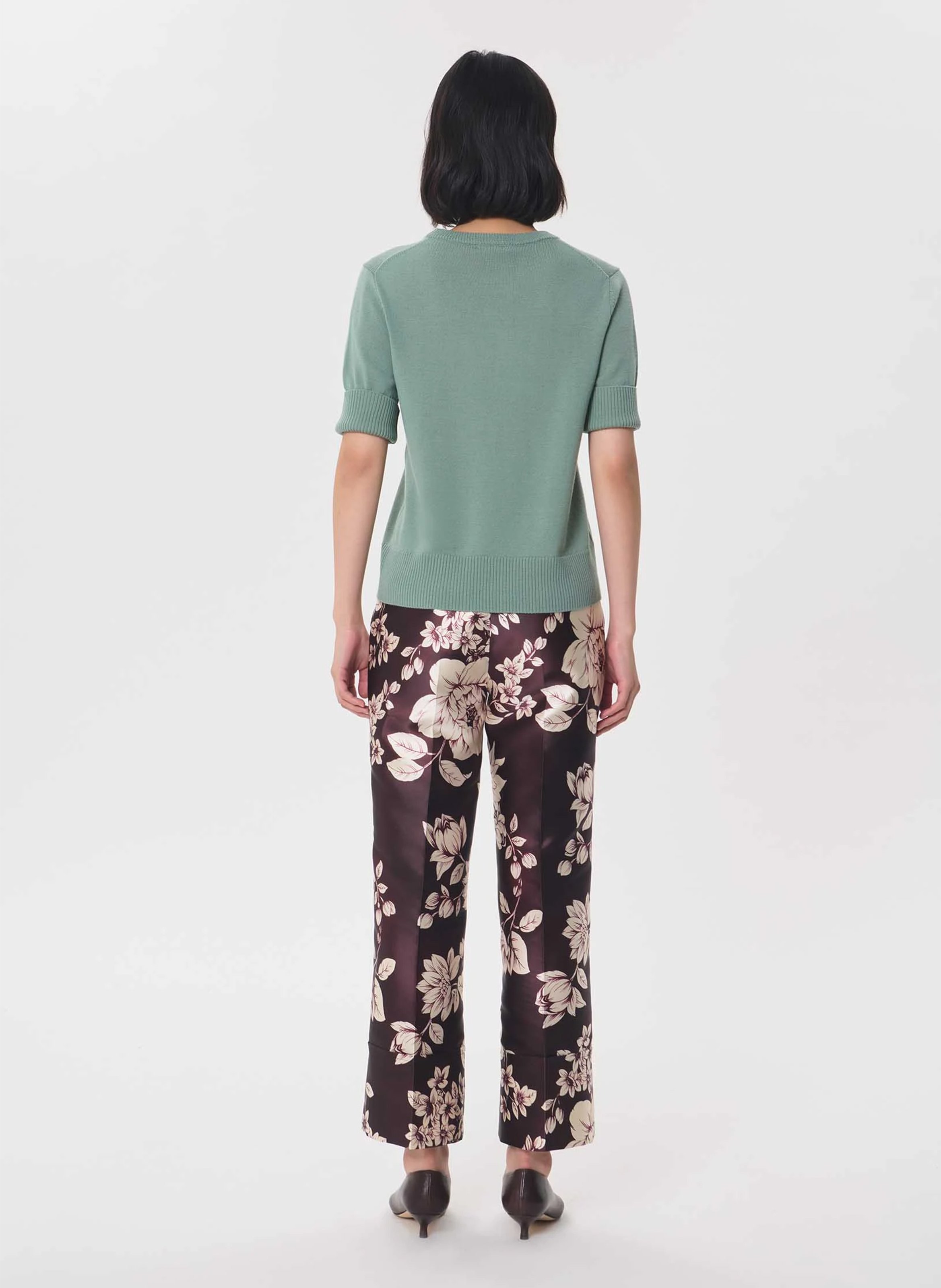 Pull droit col rond TARA JARMON Vert