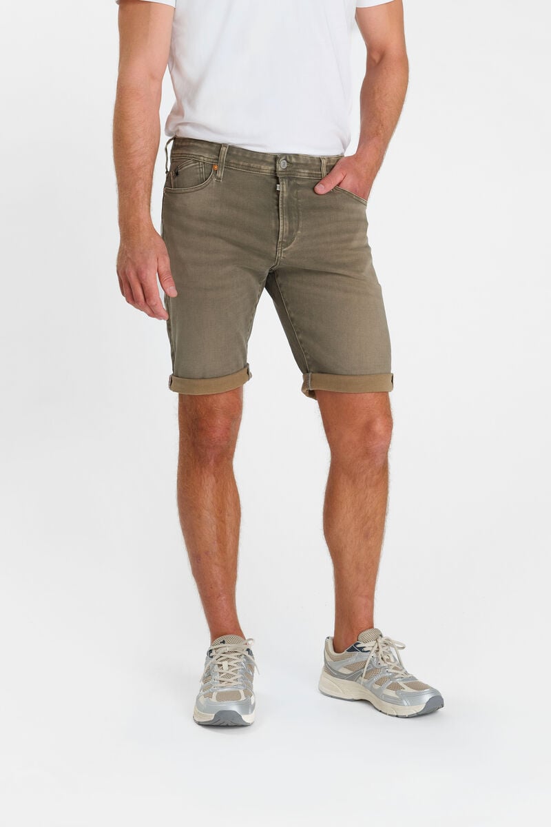 Zip-Up Denim Bermuda Shorts LE TEMPS DES CERISES Grey