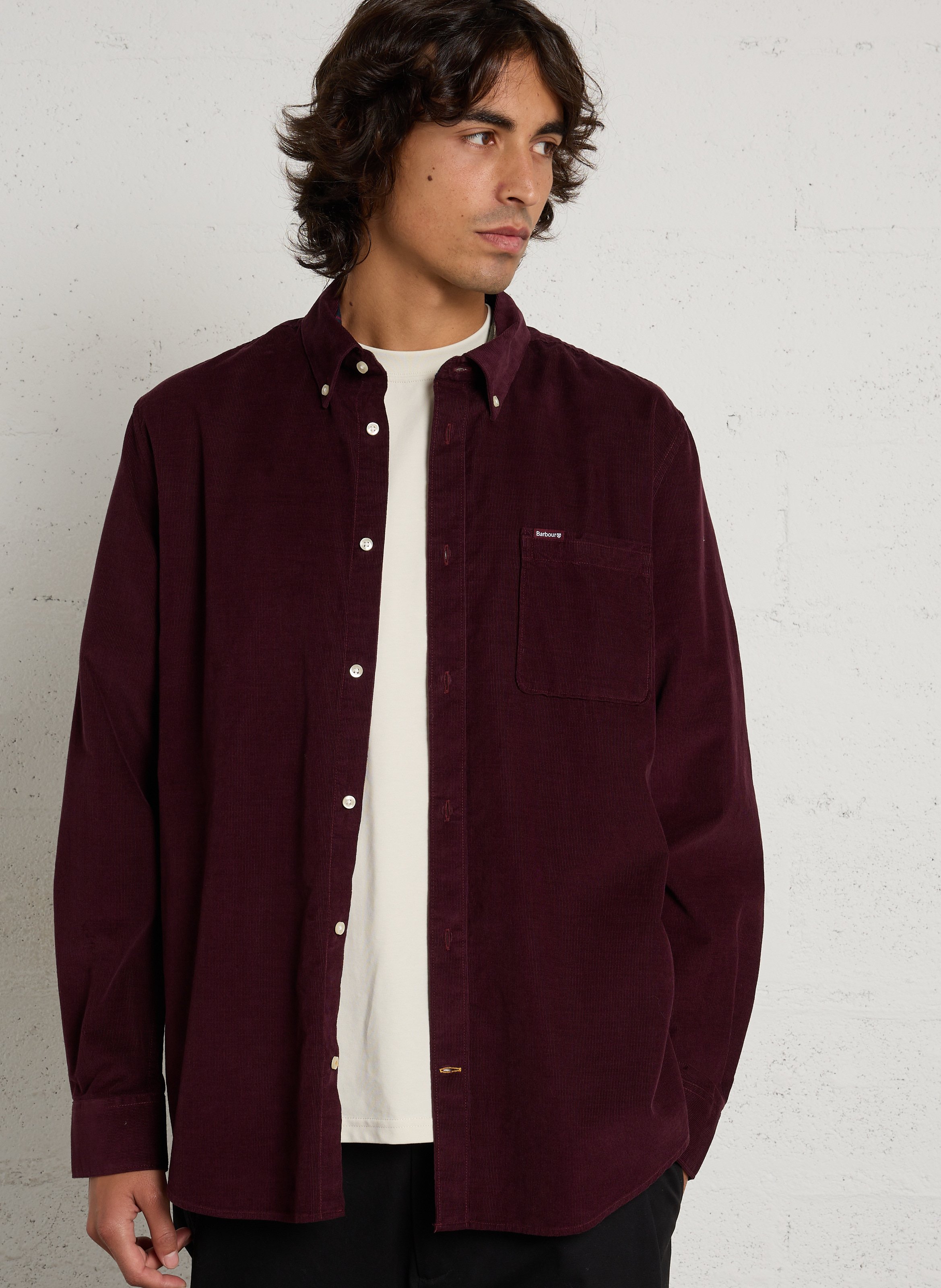 Baumwollhemd mit Button-down-Kragen BARBOUR Rot