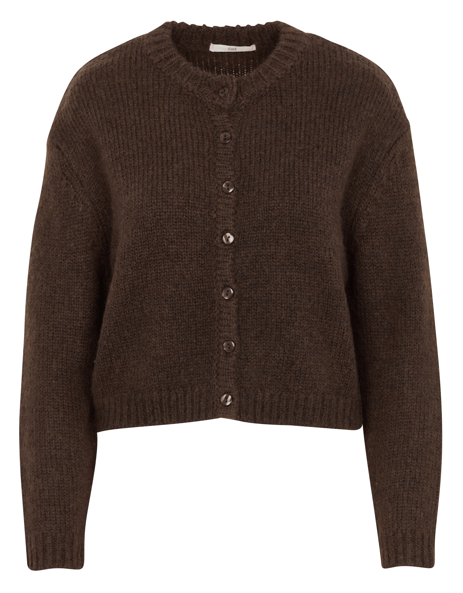 Gerade geschnittene Strickjacke mit Rundhalskragen HOD PARIS