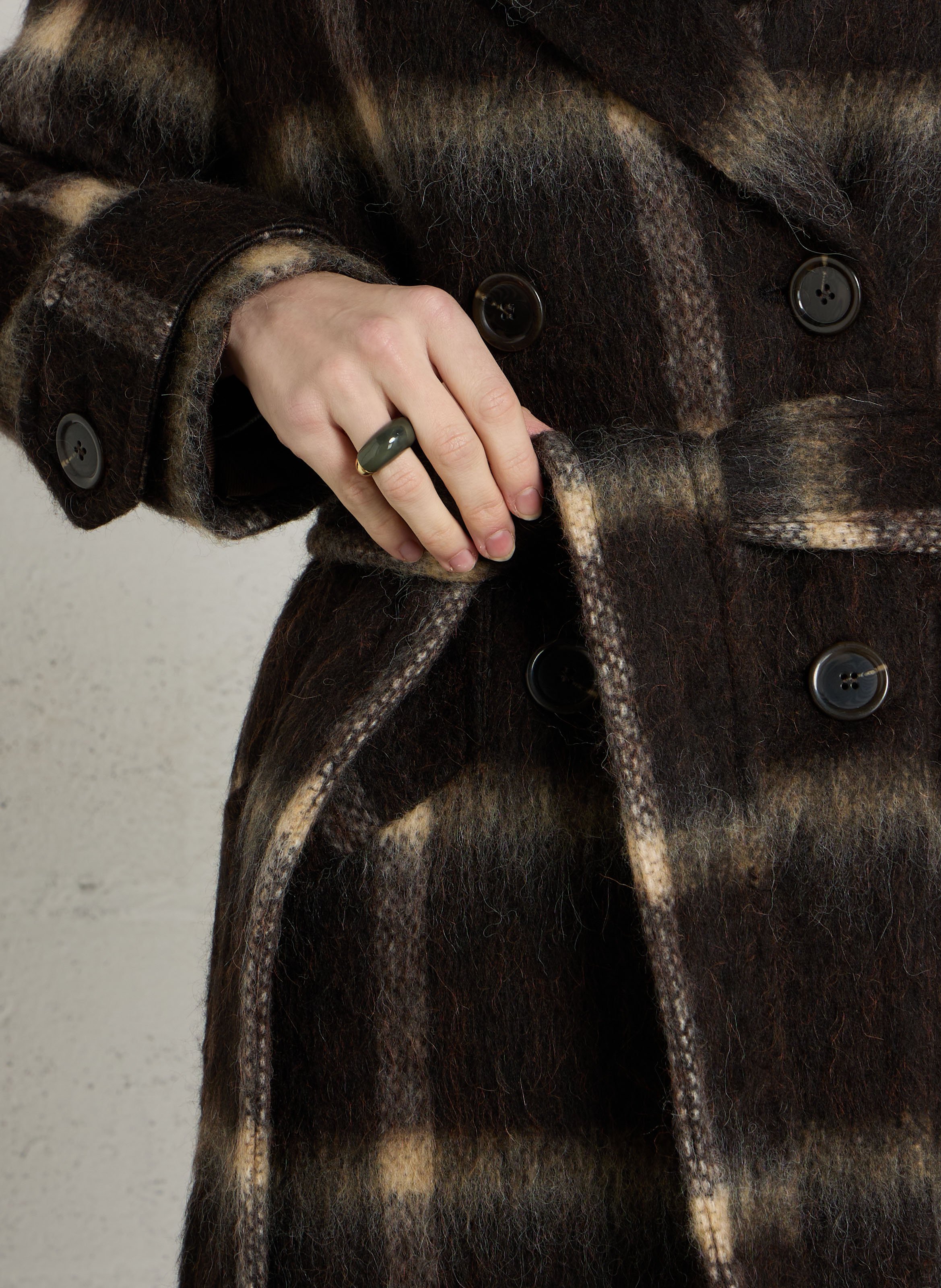 Long belted coat MAISON 123 Brown