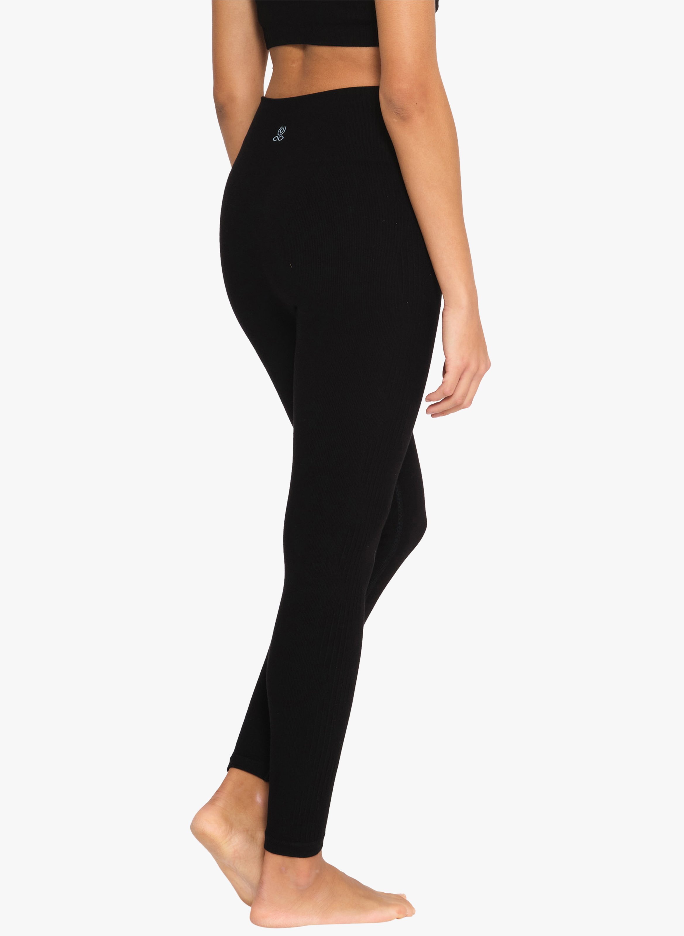 Yoga-Leggings aus Bambusfaser-Mix YOGA SEARCHER Schwarz