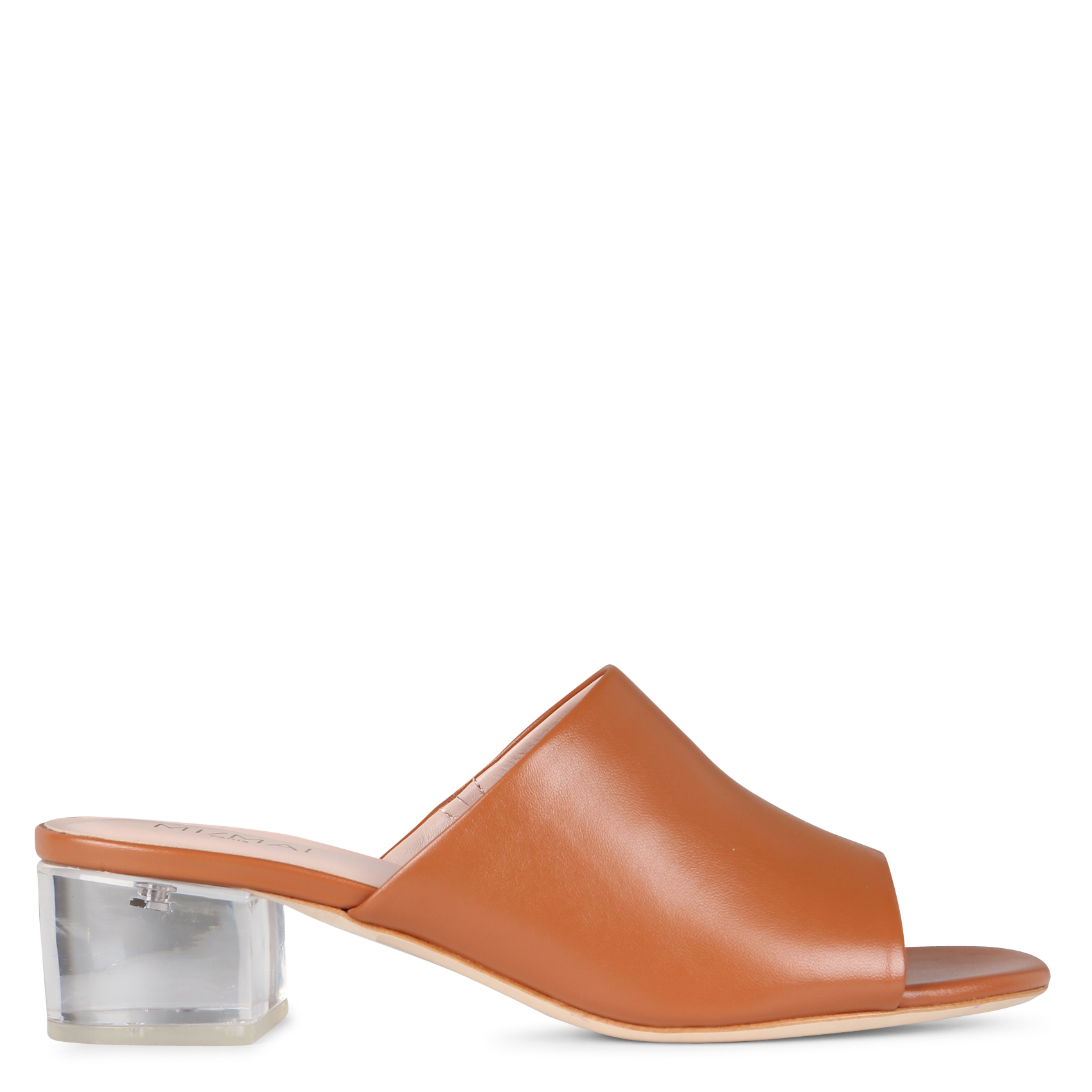 Mules à talon en cuir MI/MAI Marron