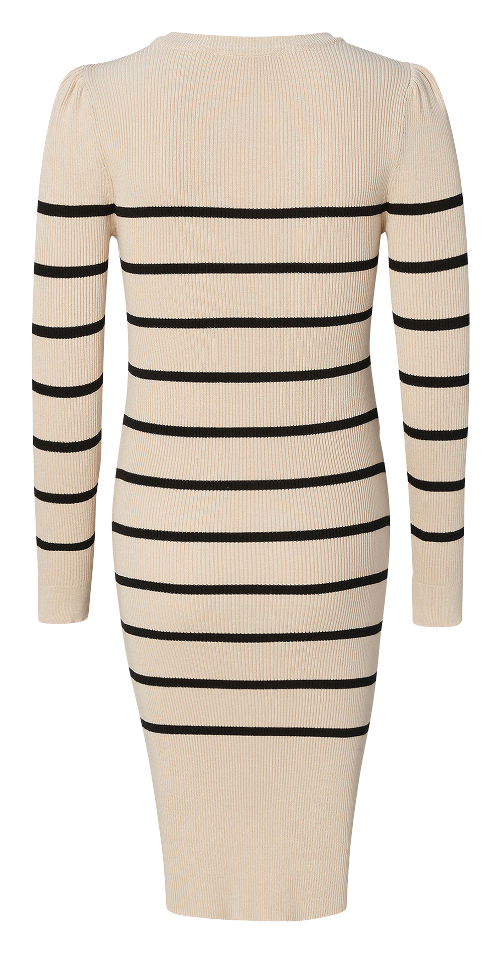Striped round-neck organic cotton-blend midi dress NOPPIES Beige