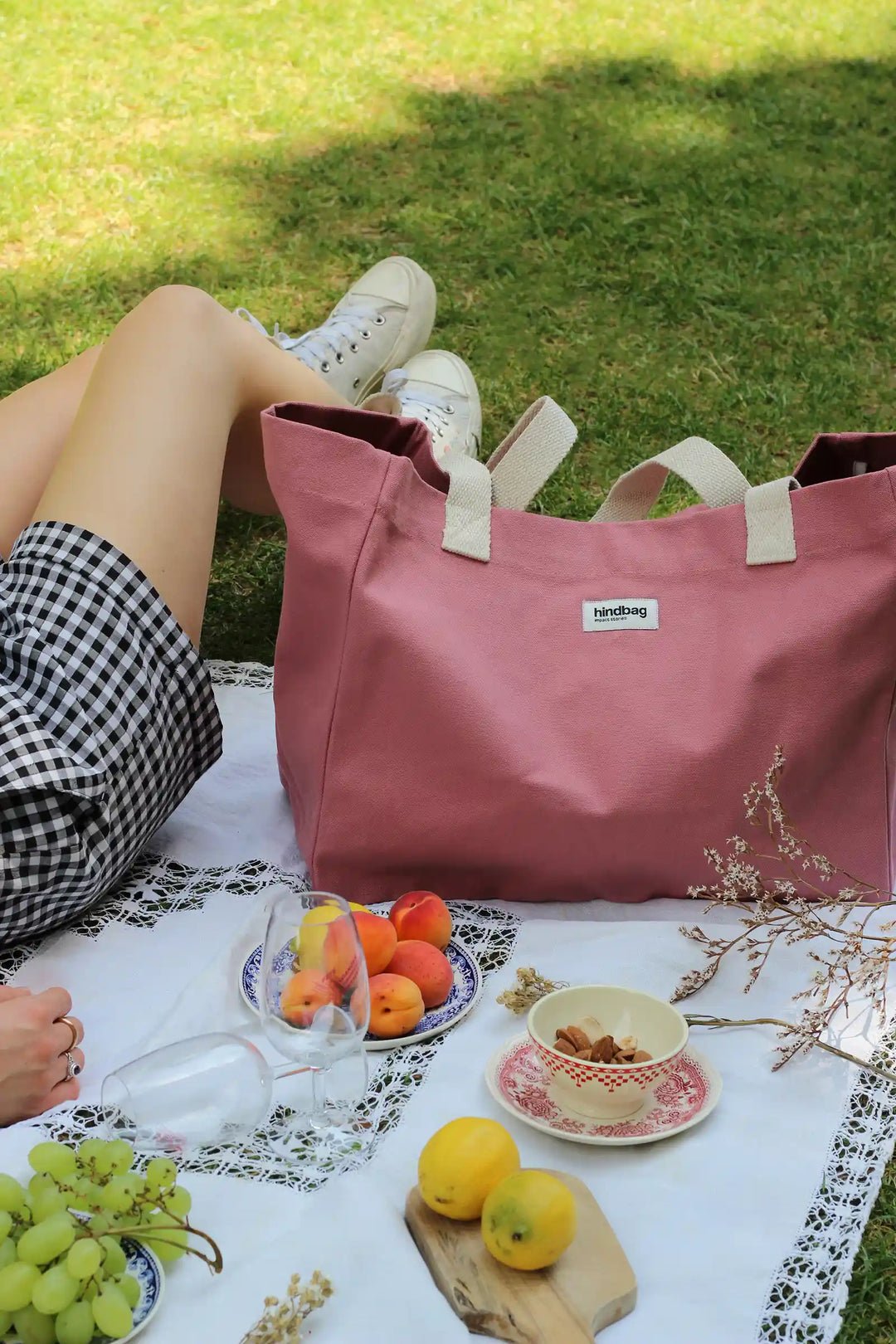 Cotton tote bag HINDBAG Pink