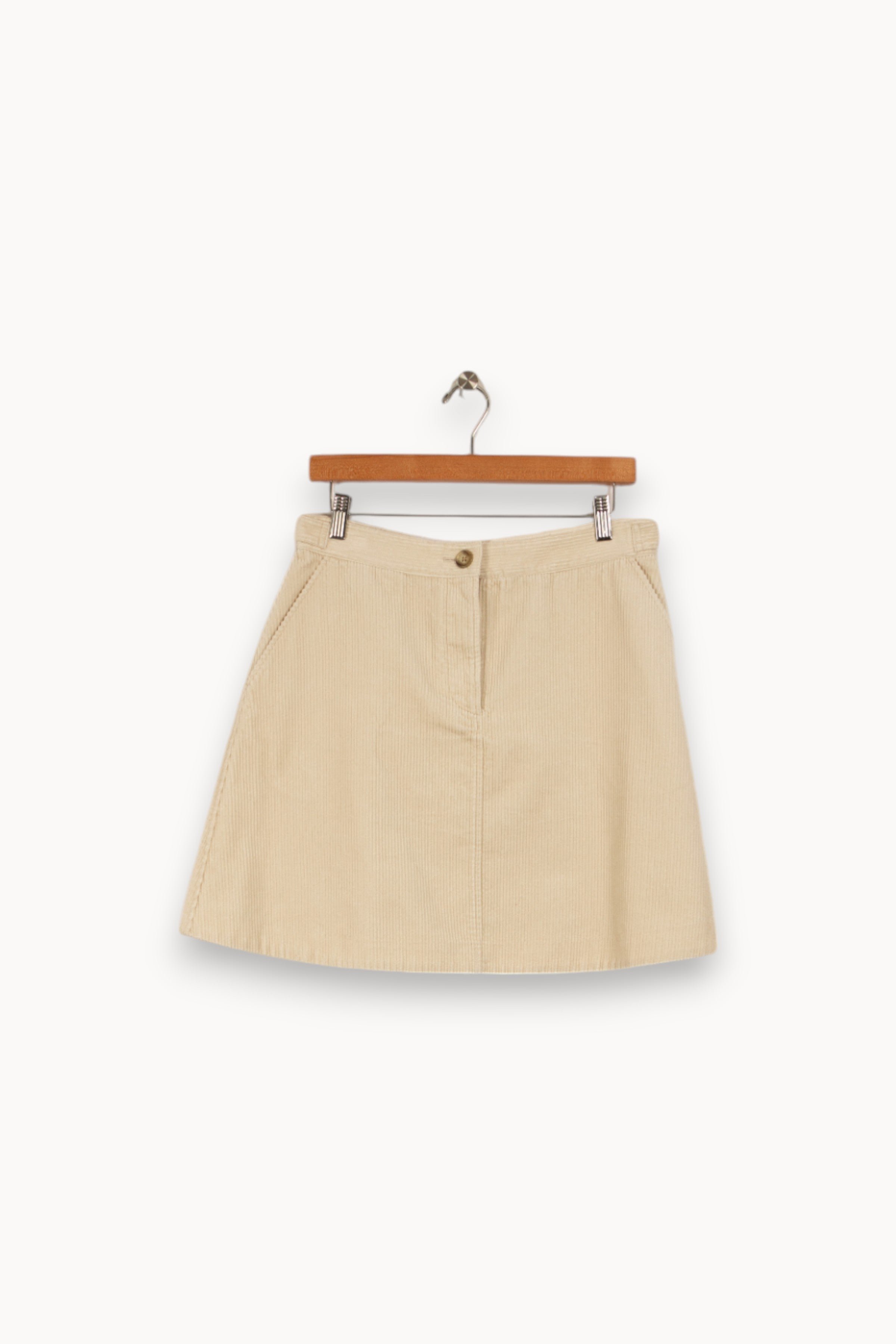 Ribbed white skirt COMPTOIR DES COTONNIERS - Seconde main White