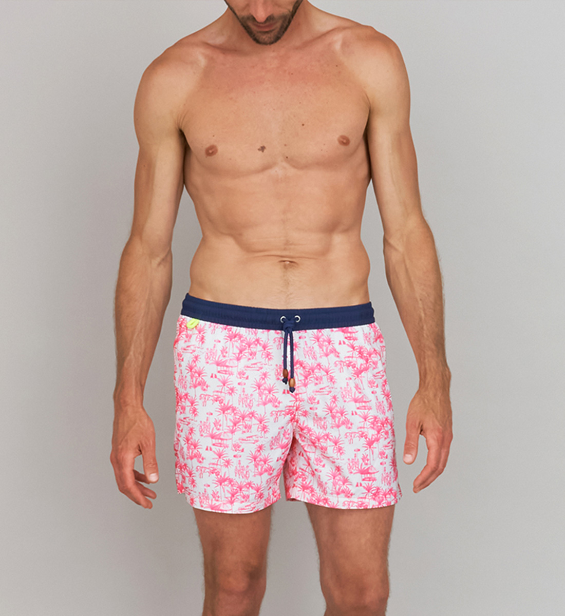 Swim shorts - Balinese canvas GILI'S Pink