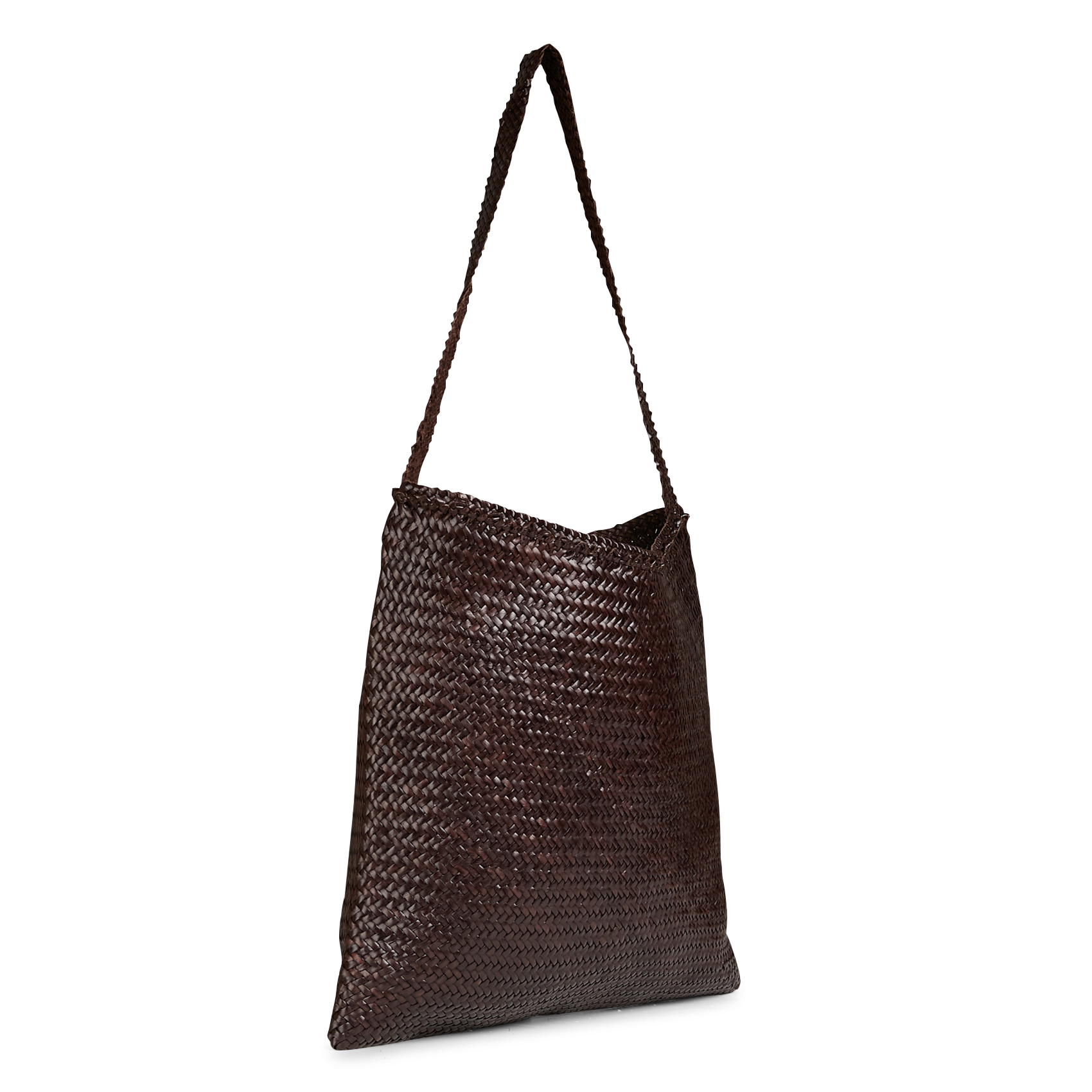 Geflochtene Leder-Tasche DRAGON DIFFUSION Braun