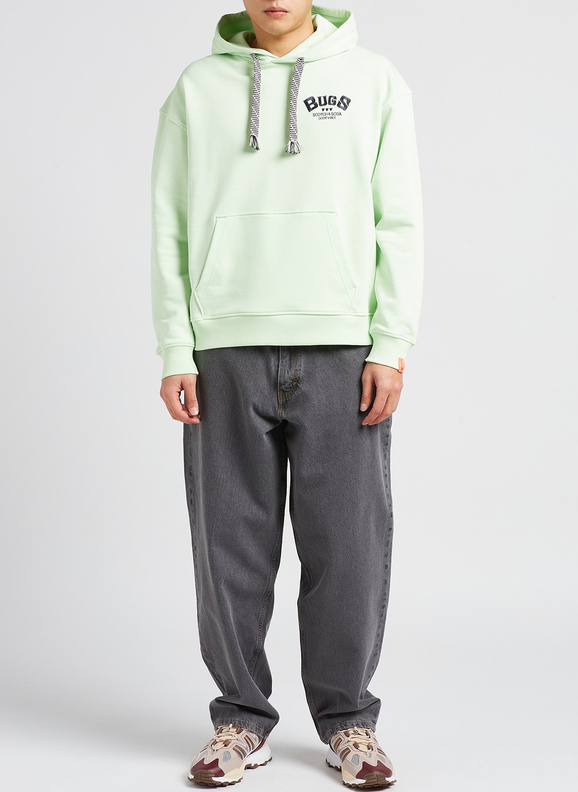 Sweater van biokatoen met capuchon SCOTCH AND SODA Groen