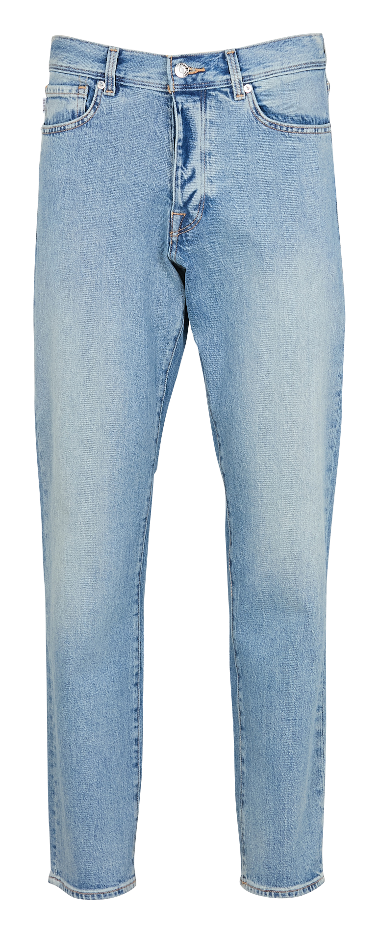Straight organic cotton-blend jeans SELECTED Blue