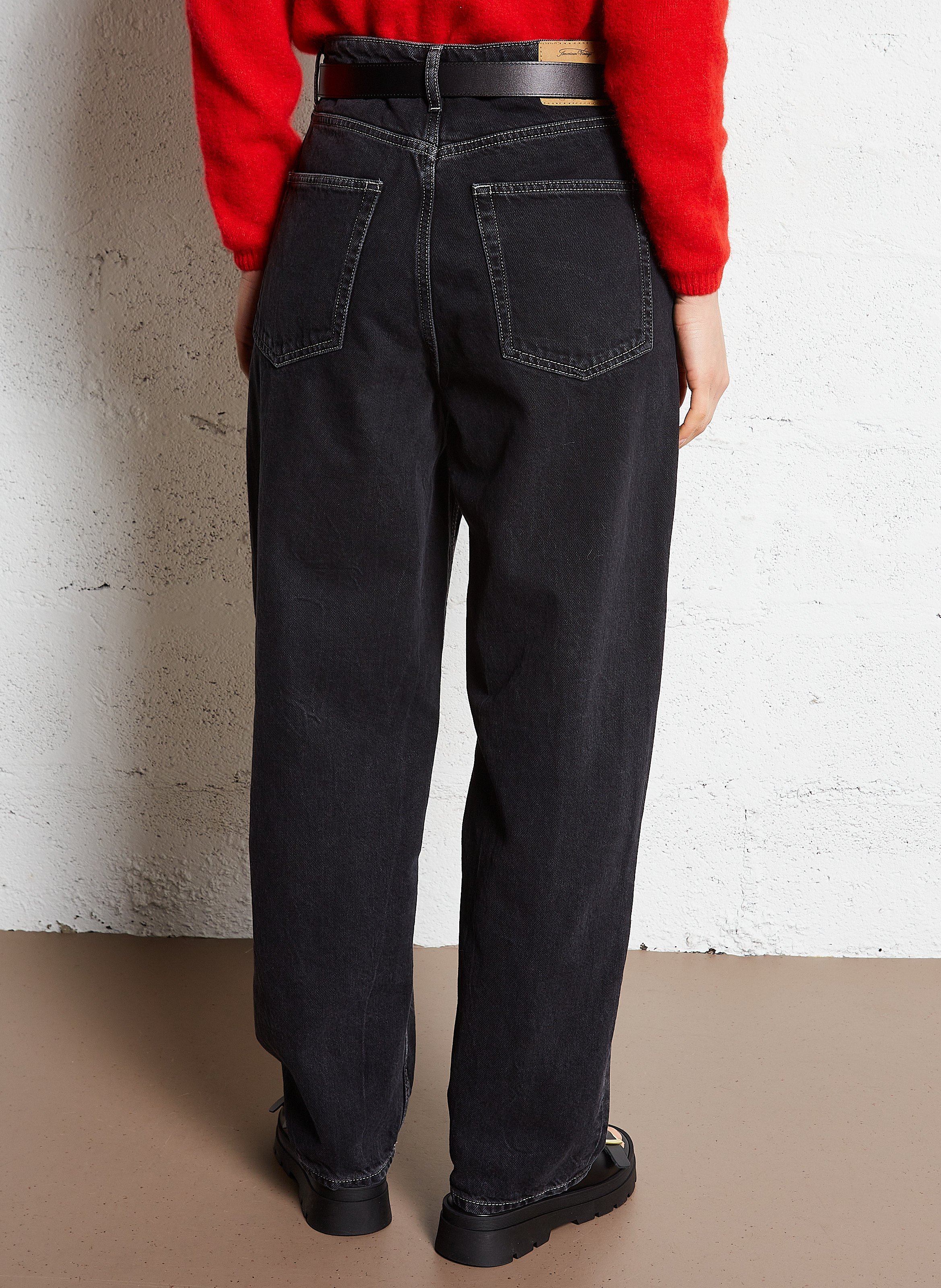 Cotton balloon jeans AMERICAN VINTAGE Black