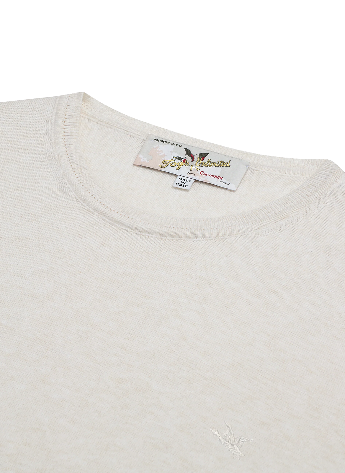 Colour block cotton sweater CHEVIGNON White